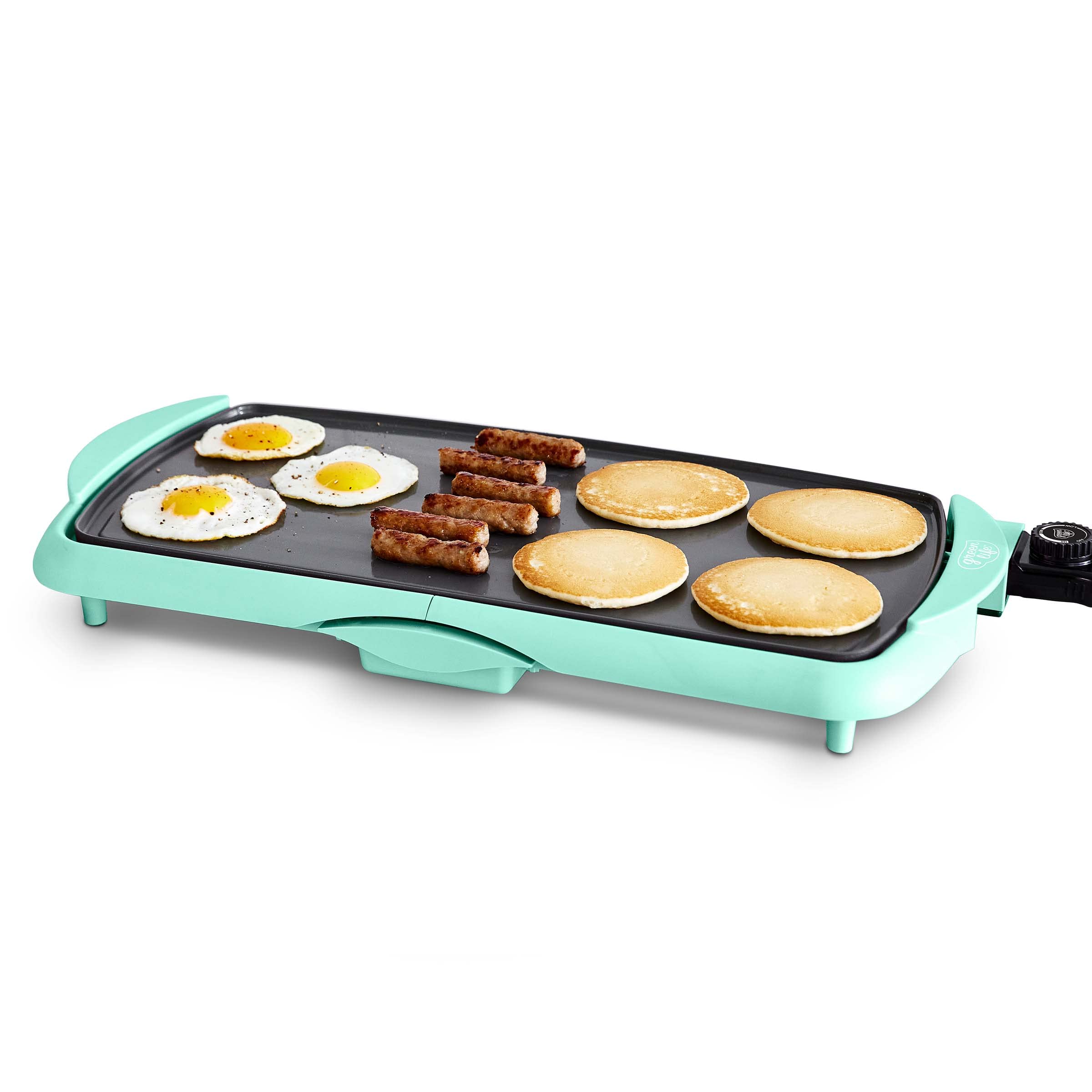 Extra Large 20â€?Electric Griddle, Non-Toxic PFAS & PFOA-Free Ceramic Nonstick, Temperature Control, Quick Even Heating, Removable Drip Tray, Pancakes, Eggs, Sausage, Easy Clean