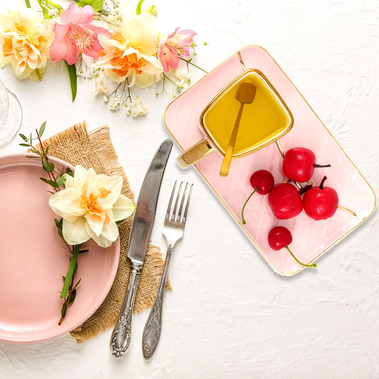 Set Coffee Mug Elegant Handbag Shaped Cup Modern Ceramic Purse Mug with Spoon and Saucer, 10oz Cute Creative Tea Cup