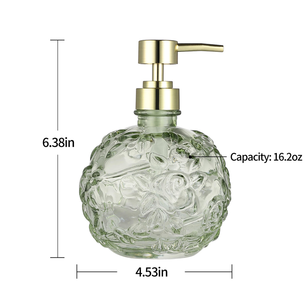 Glass Soap Pump Dispenser, Refillable Soap Dispenser