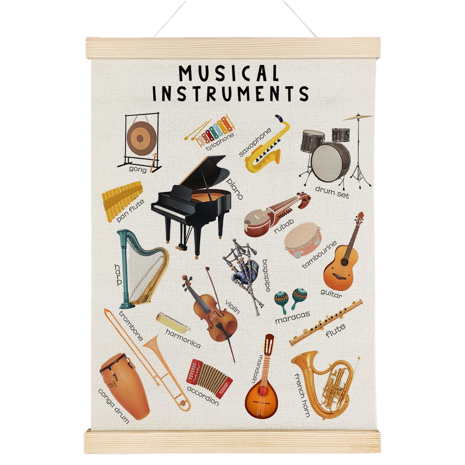 Coquette Teacher Wall Decor - Preppy Teacher Wall Art with Wooden Poster Hanger, for Office & Classroom, 12x16 Inch