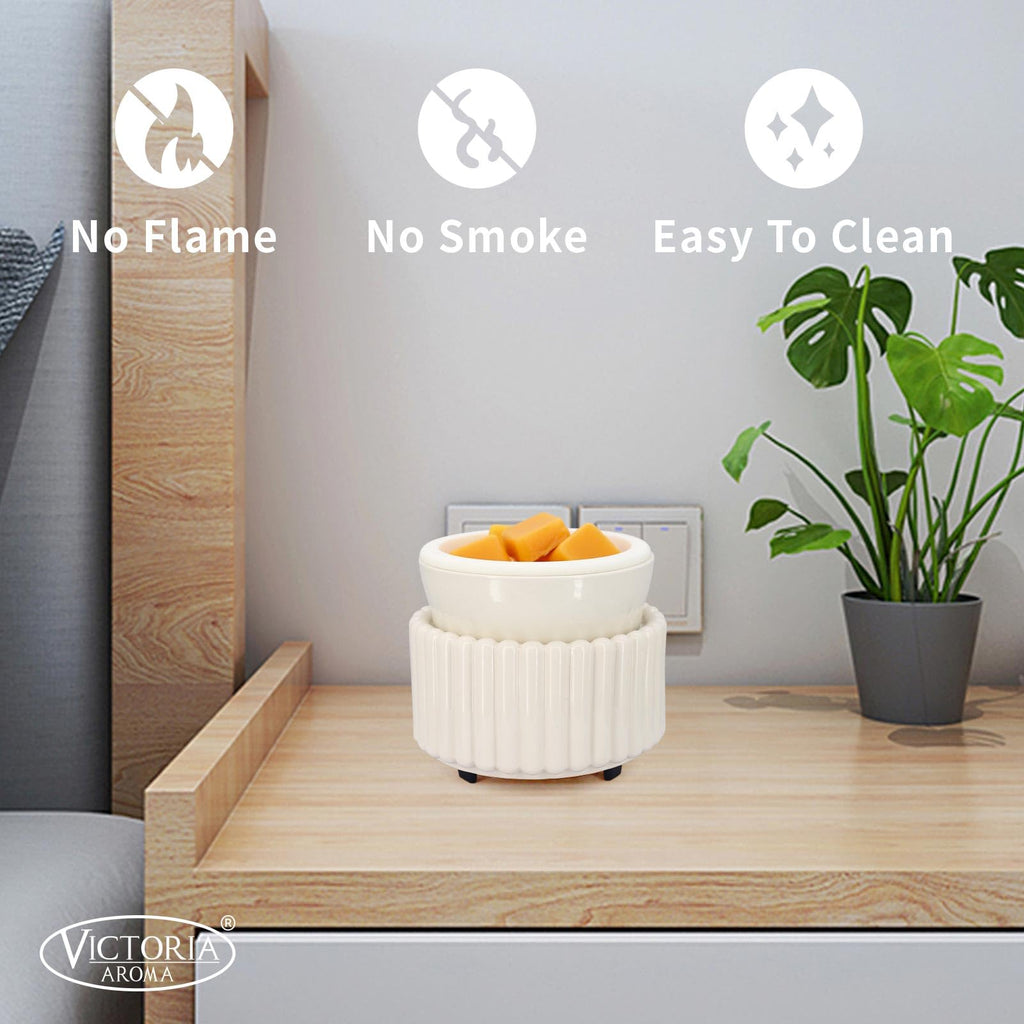 Ceramic Wax Melter 3-in-1 Candle Warmer for Scented Wax - Electric Fragrance Burner