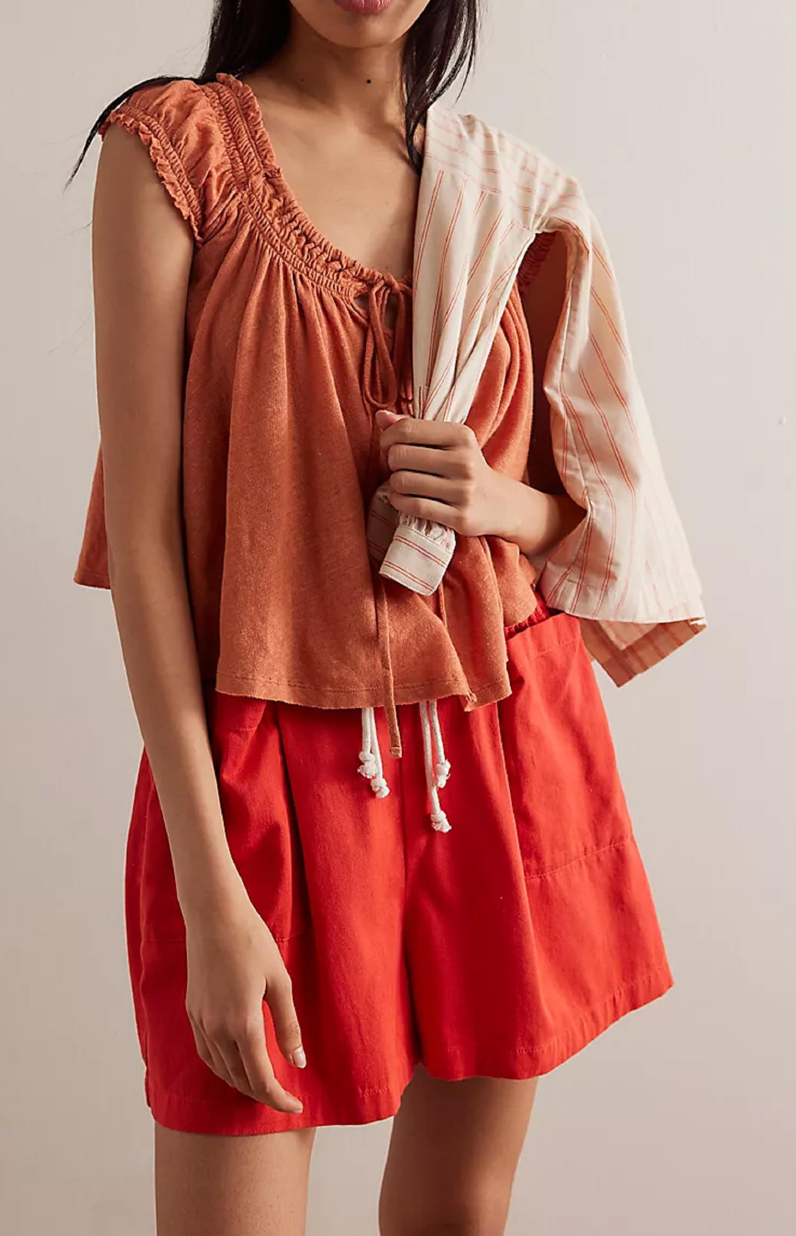 Y2K Short Sleeve Babydoll Tops for Women Cute Aesthetic U Neck Teen Girls Tshirt Ruffle Hem Patchwork Peplum Shirts