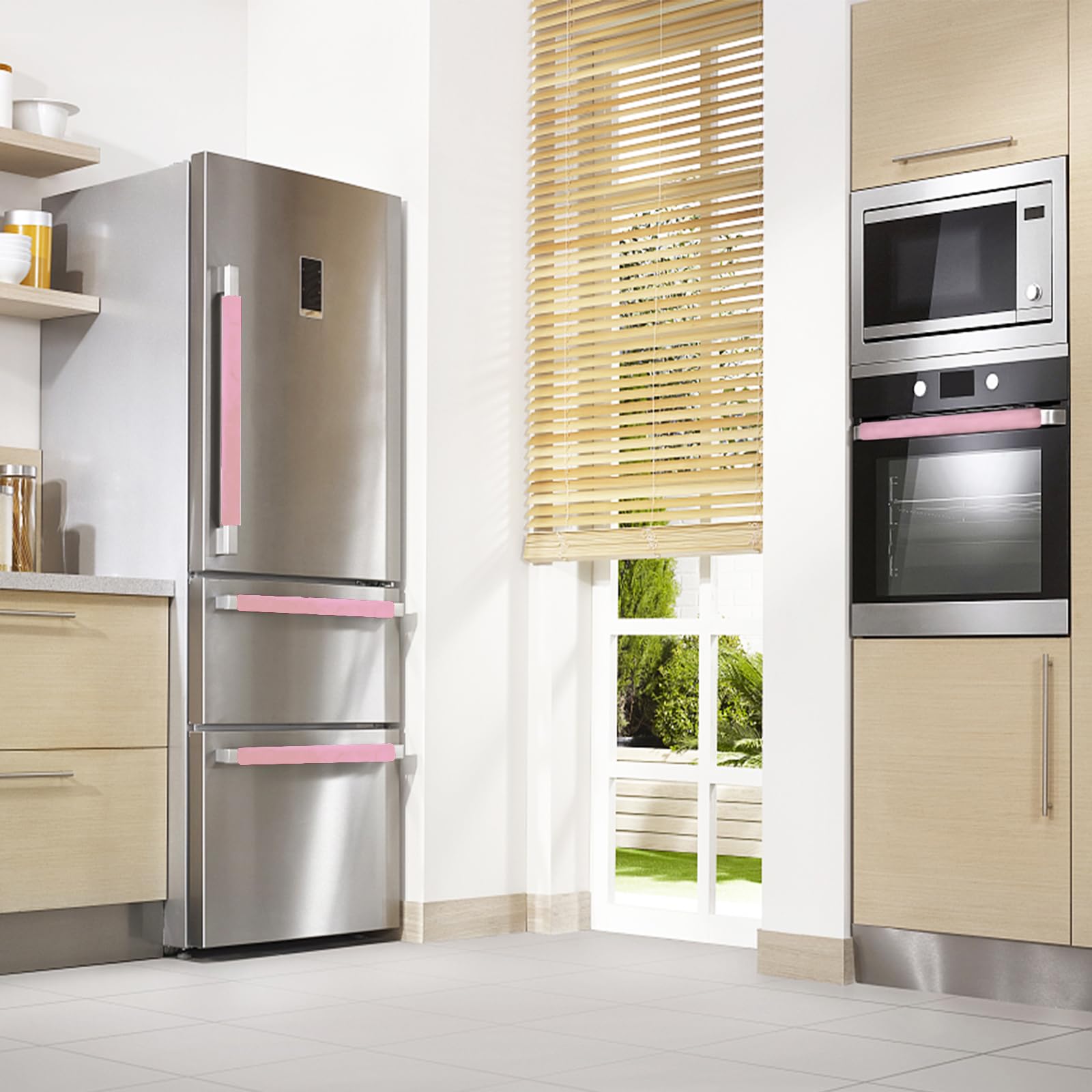 Refrigerator Door Handle Covers Kitchen Decor Keep Appliance Clean Anti-Static Stains for Fridge Dishwashers Velvet 3PCS