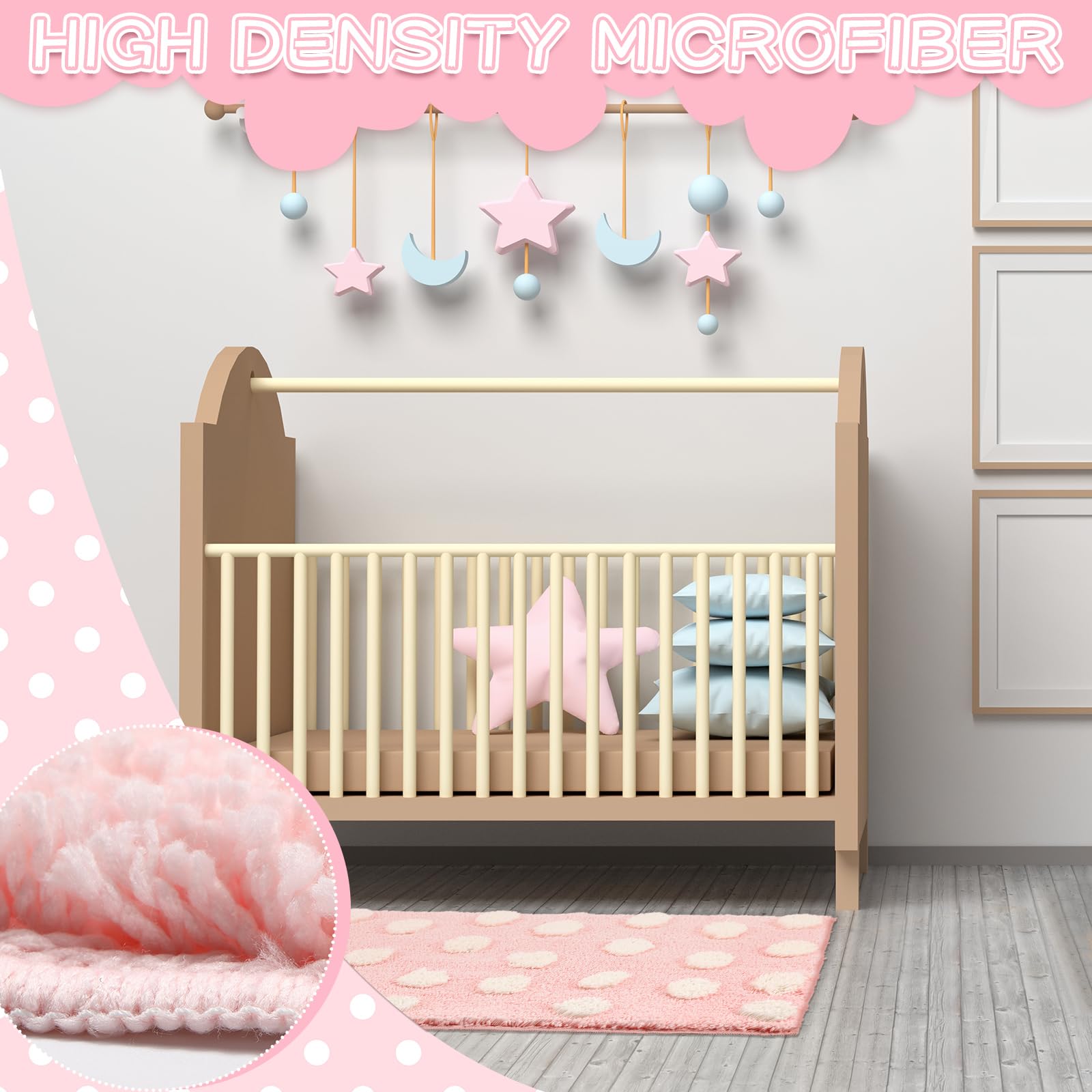 Pink Aesthetic Preppy Bathroom Rugs White Pink Bath Mats Non Slip Washable Tufted Cute Bathroom Mat Absorbent Bath Rug for Home, Tub, Floor Carpet, 32 x 20''(Polka Dot)