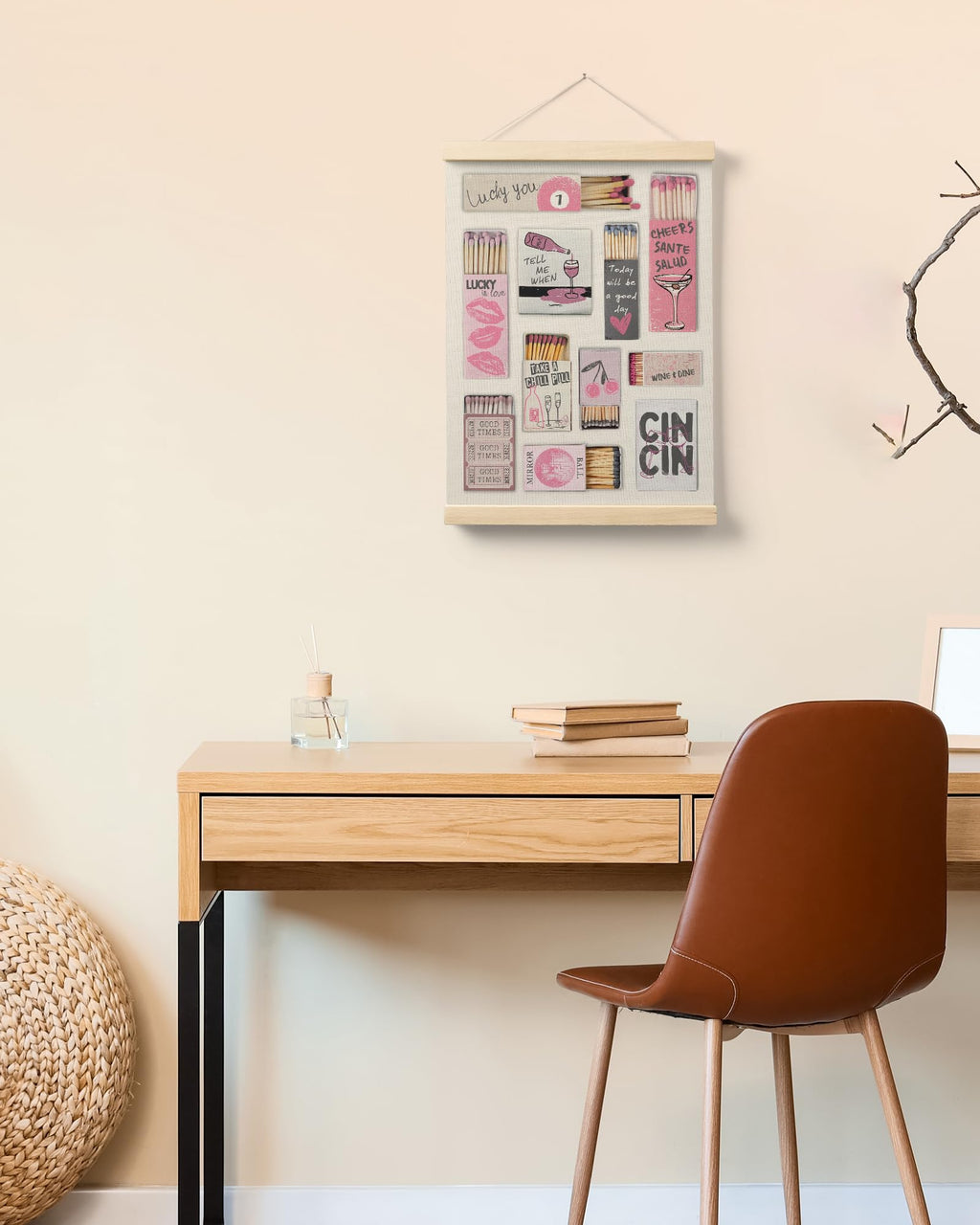 Trendy Preppy Poster Hanger Frame, Aesthetic Wall Art Decor