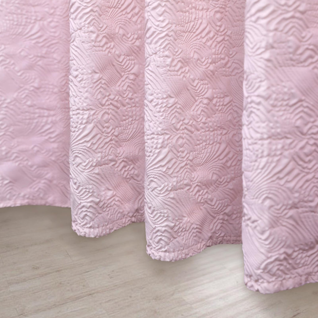 Fabric Shower Curtains for Bathroom Modern Cute, Wave Pattern 72" X 72" Long