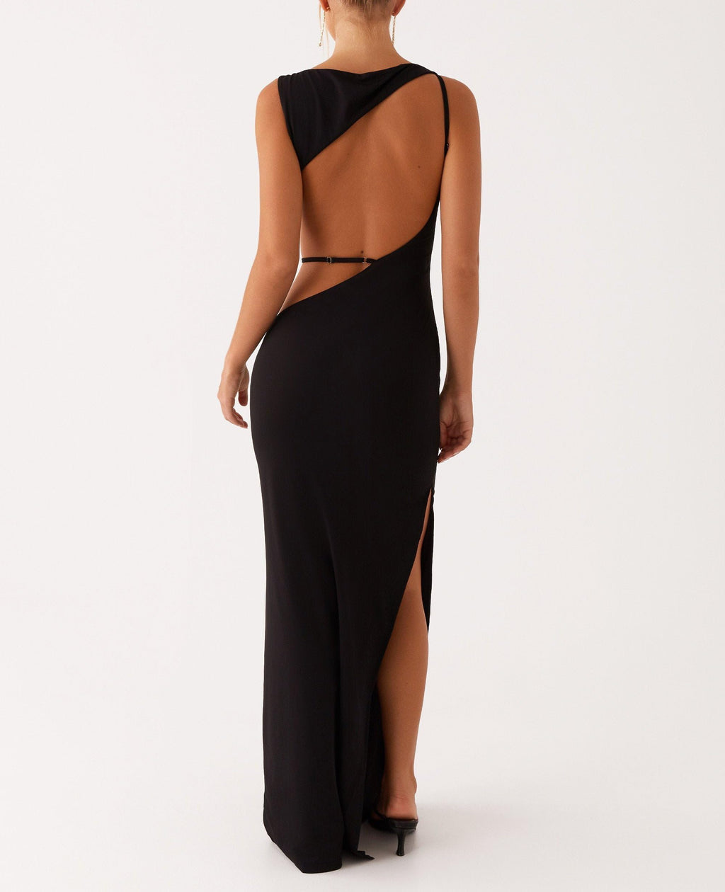 Sexy Cut Out Maxi Dress for Women Spaghetti Strap Backless Bodycon Dress Y2k Hollow Sleeveless Long Dress