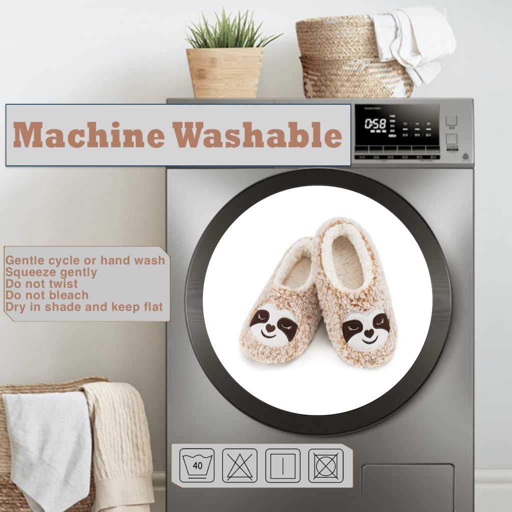 Cute Animal House Slippers - Fuzzy Warm Bedroom Slipper Socks Non-Slip Grippers