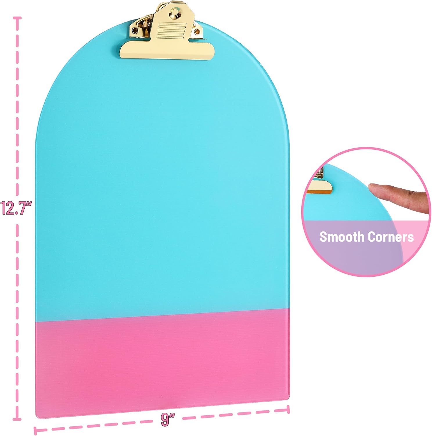 Drawing Art Clipboard | Blue/Pink Acrylic Clipboards