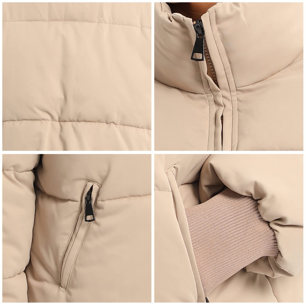 Women's Winter Baggy Zip Puffer jackets Short Down Jacket Coat