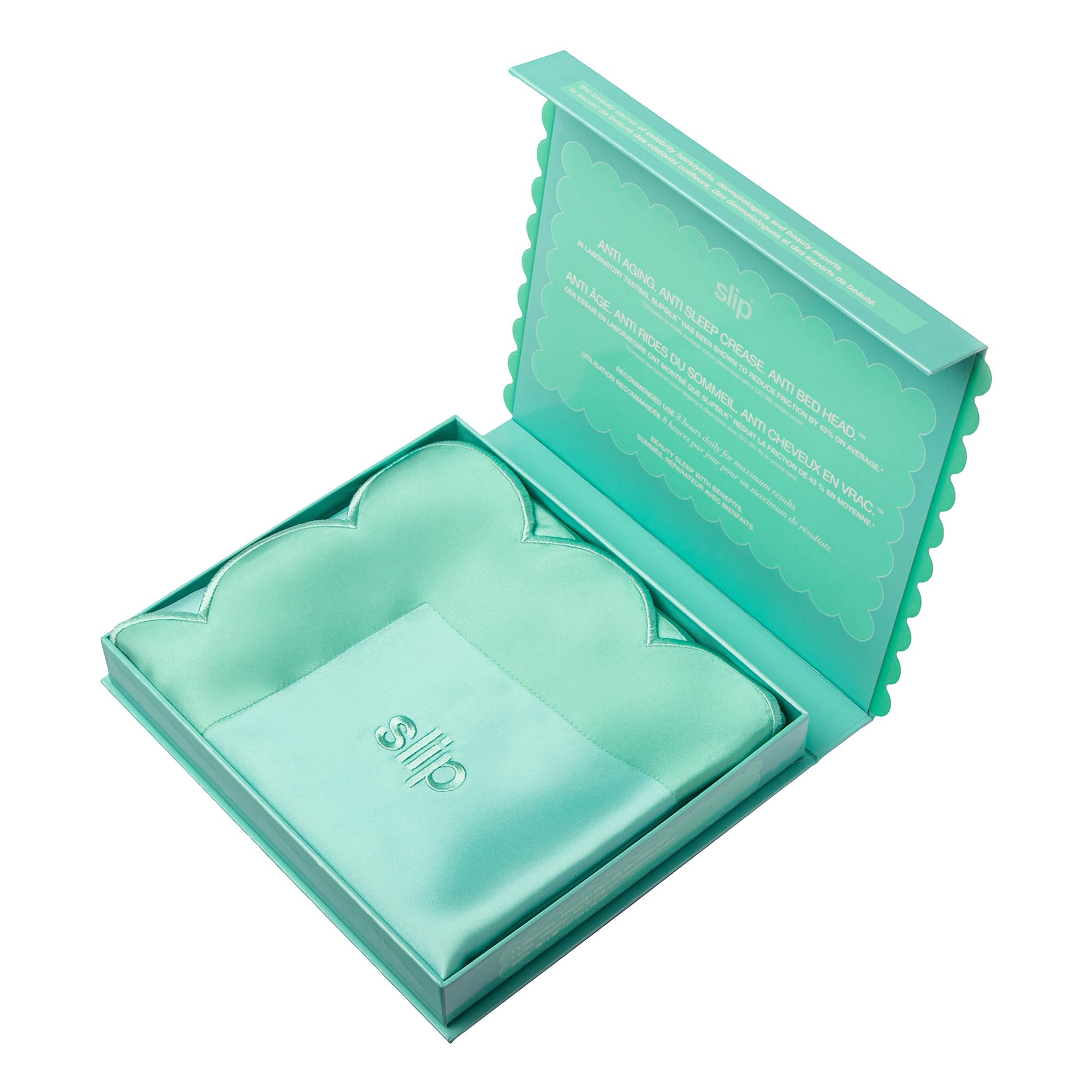 Pure Silk Pillow Case with Scalloped Edge - 100% Pure 22 Momme Mulberry Silk - Queen Size Standard Pillow Case - Anti-Aging, Anti-BedHead, Anti-Sleep Crease, Sunshade (20" x 30")