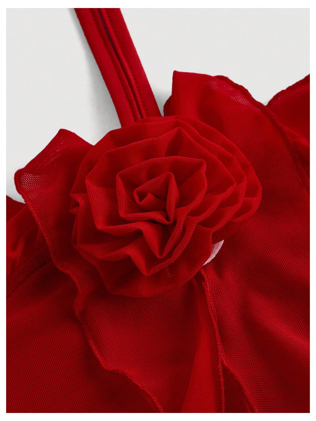 Women's Floral Mesh Halter Bodycon Mini Dress Ruffle Tassel Open Back Tube Dress