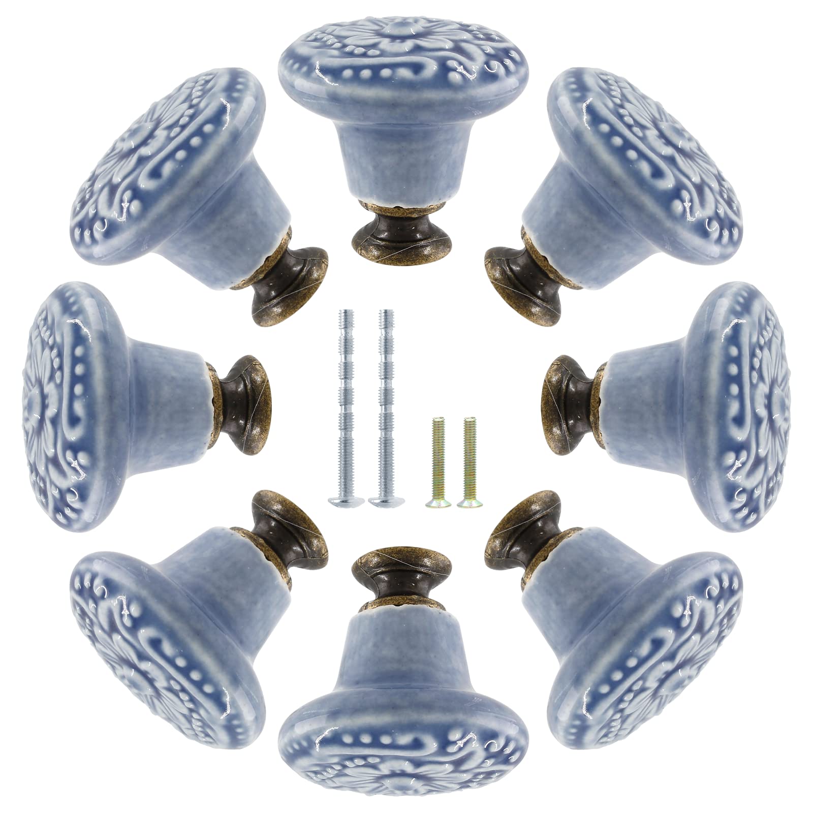 Ceramic Knobs, Vintage Kitchen Cabinet Knobs Pulls Retro Ceramic