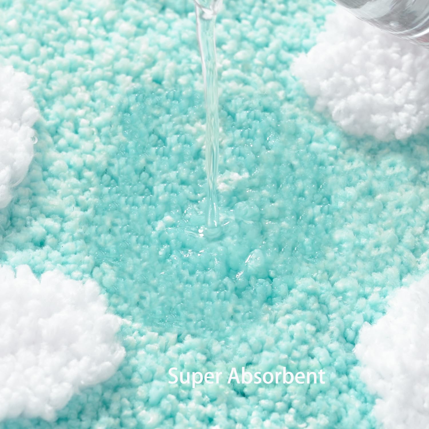 U Shaped Toilet Mat Cute Daisy Contour Bath Rug 20"x20", Extra Thick Soft Machine Washable Toilet Carpet, Non Slip Bathroom Floor Mats Super Absorbent Microfiber Bath Rugs