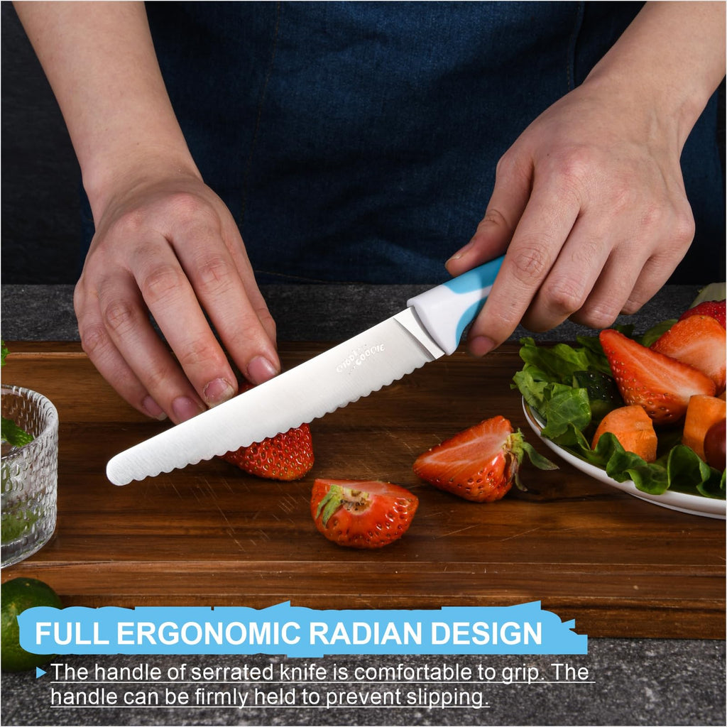 New 5" Serrated Bread Knife - Stainless Steel Tomato & Lettuce Knife