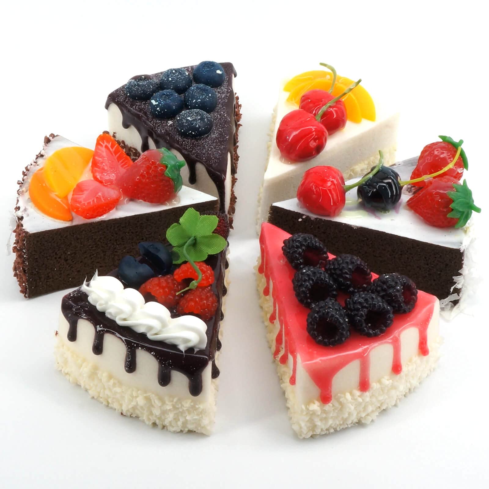 Faux Slice Cake - Artificial Desserts Replica for Kitchen and Bakery Shop Display