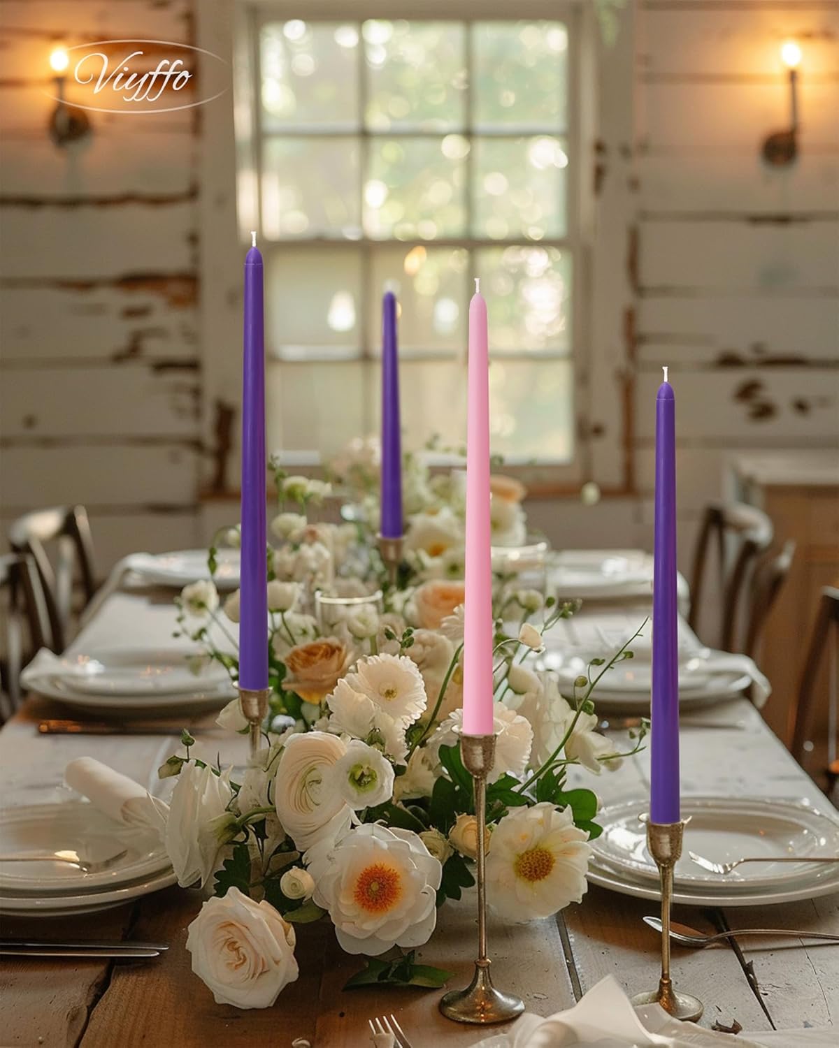 Taper Candles Unscented Smokeless Long Tall Tapered Candle for Candlesticks SticksHome Decor Dinner