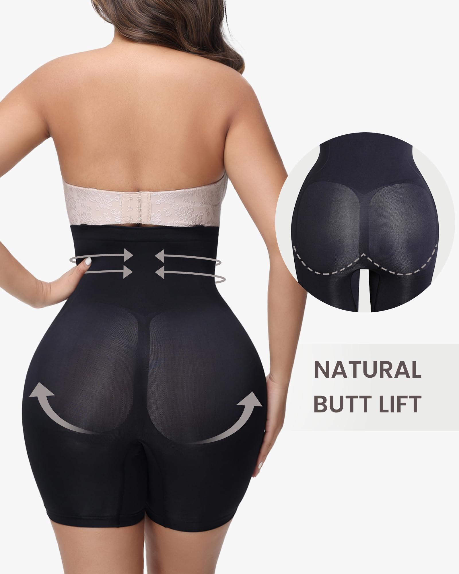 Seamless Tummy Control Shapewear for Women Butt Lifting Shorts High Waisted Panties Strapless Fajas Colombianas