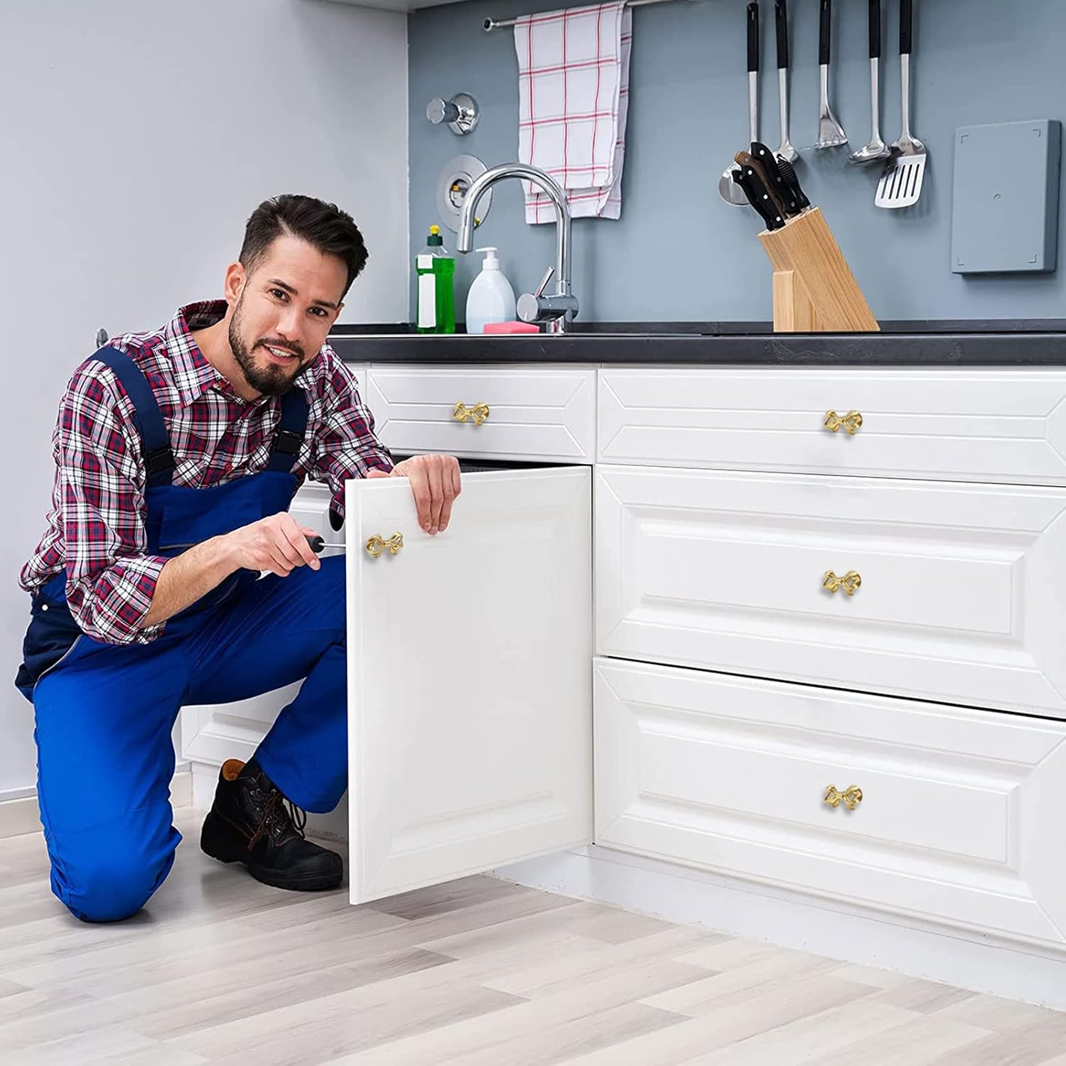 Thick Brass Bow Shape Cabinets Knobs for Cabinet Drawer Cupboard Pulls Handle Perfect Decor Furniture Accessories 2 Pieces Gold