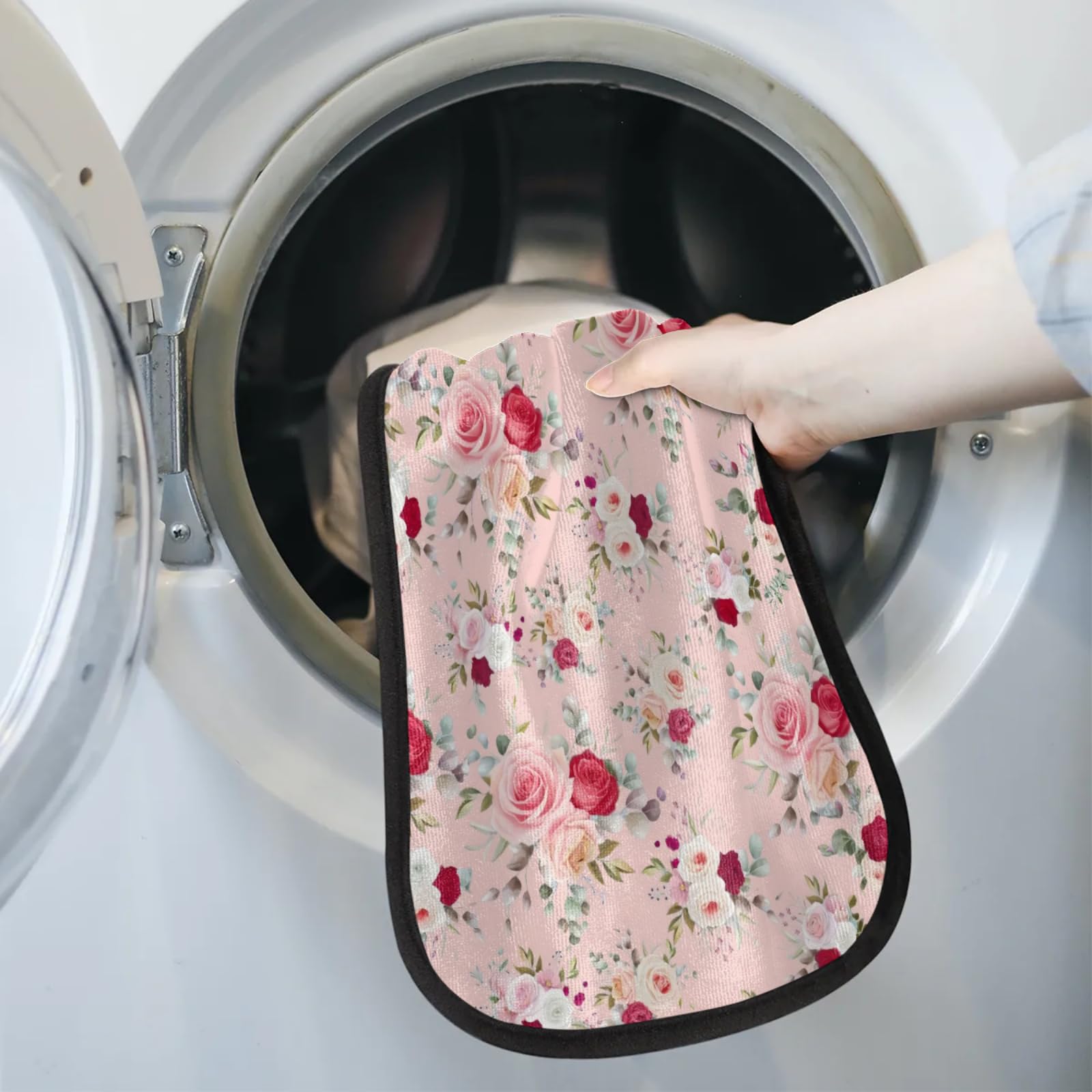 Hand Towels for Bathroom Quick Absorbent Hand Towel with Hanging Loop Washcloths for Kitchen Laundry Decor