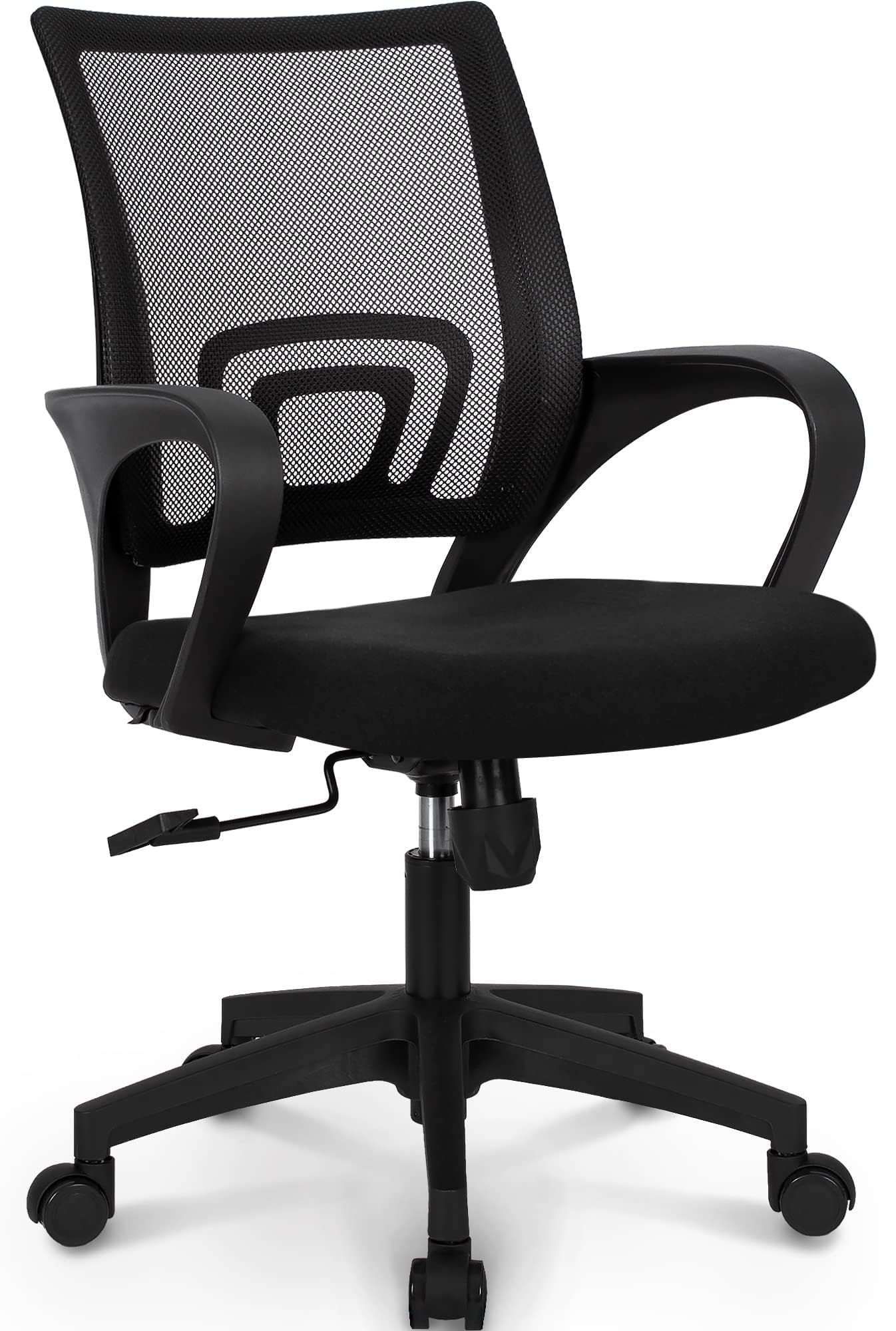 Office Desk Computer Chair Ergonomic Mesh Gaming Mid Back Seat with Comfy Lumbar Support Adjustable Height Swivel