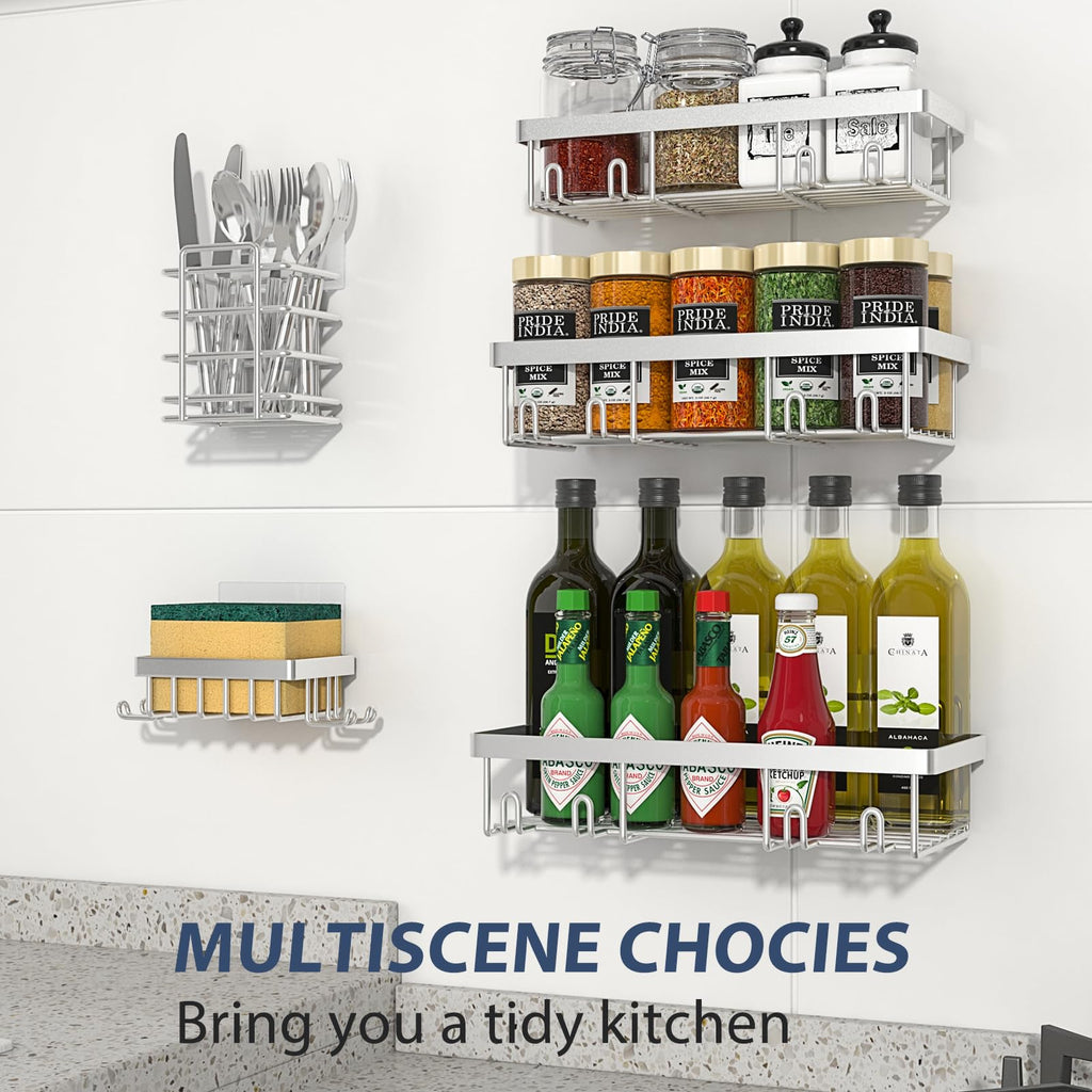 Shower Caddy Organizer Rack Shelf for Inside Shower, Adhesive Bathroom Wall Storage Basket Rustproof Stainless Steel