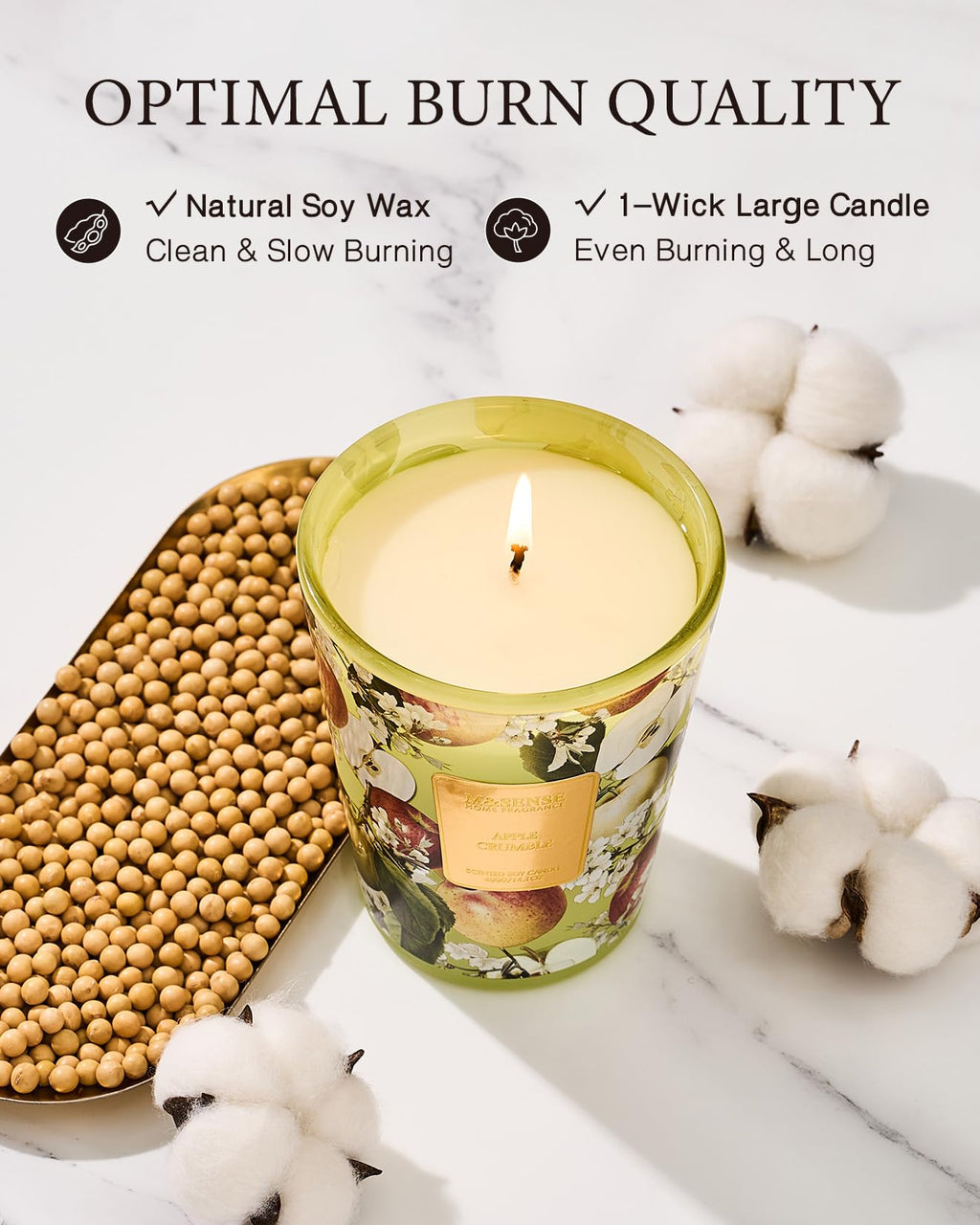 Large Soy Scented Candles, Non Toxic Natural Spring Candles 35oz 150 Hours Long Lasting Slow Burning