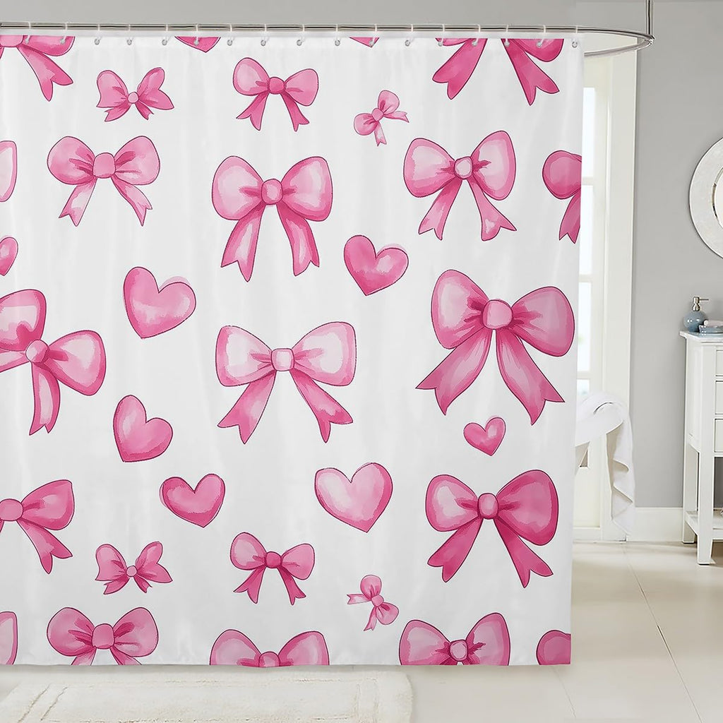 Kawaii Ribbon Bow 72" Wx72 L Shower Curtain