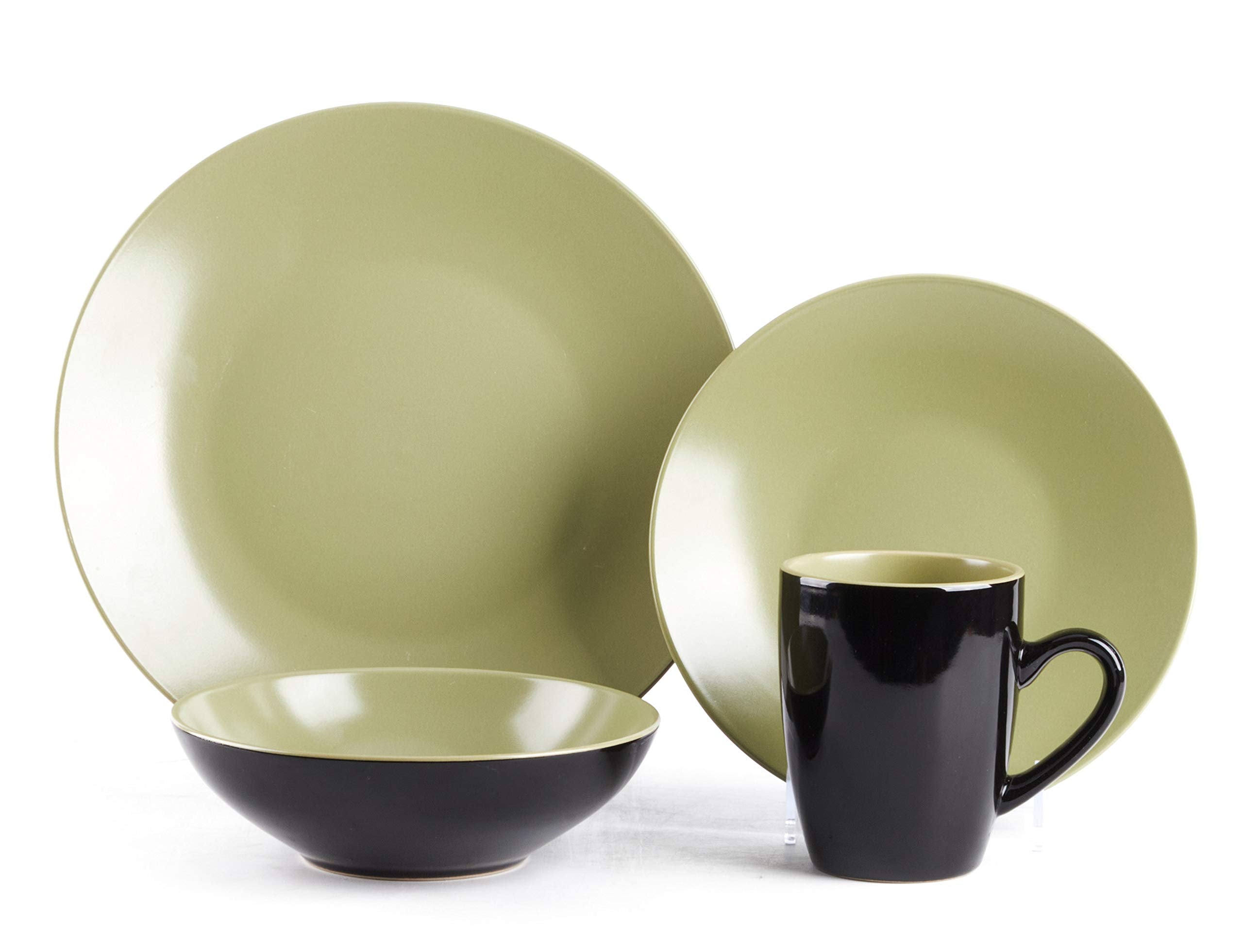 Stoneware Two-Tone Colors Life 12pc Dinner Set