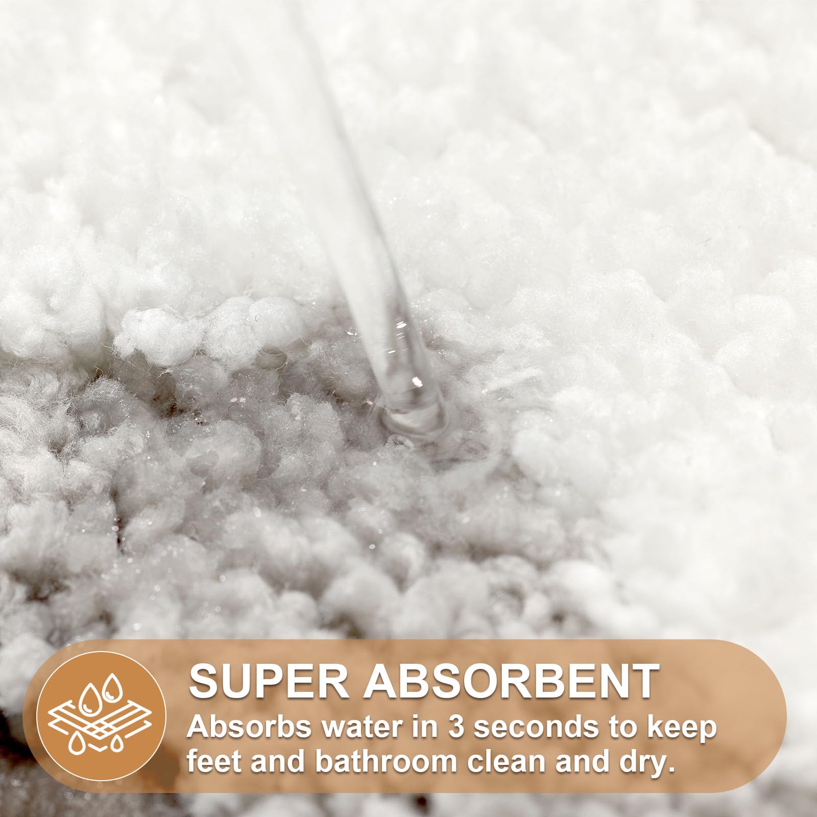 Cute Scalloped Bath Mat, Fun Plush Microfiber Scallop Bathroom Rugs Non Slip Washable Quick Dry Absorbent