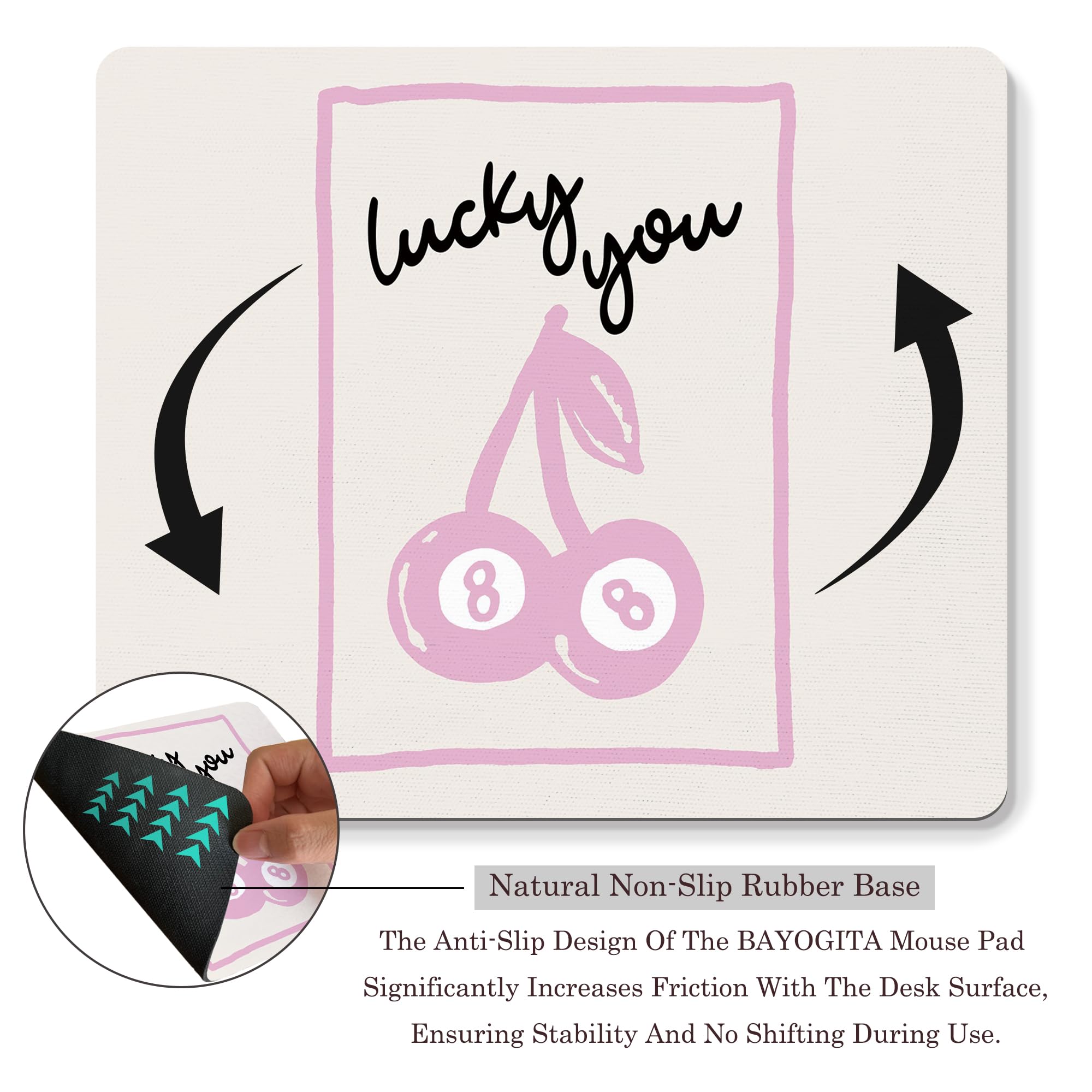 Coquette Mouse Pad, 9.5x8 Inches