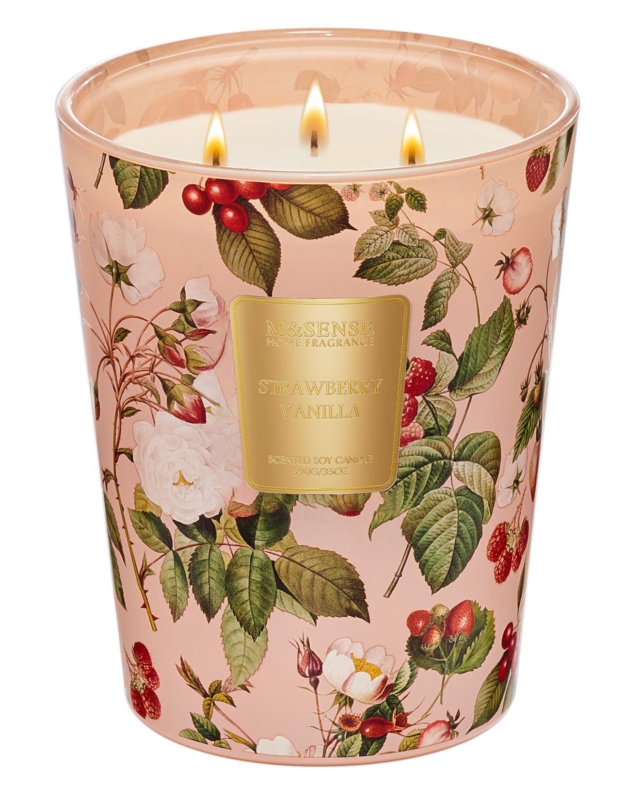 Large Soy Scented Candles, Non Toxic Natural Spring Candles 35oz 150 Hours Long Lasting Slow Burning