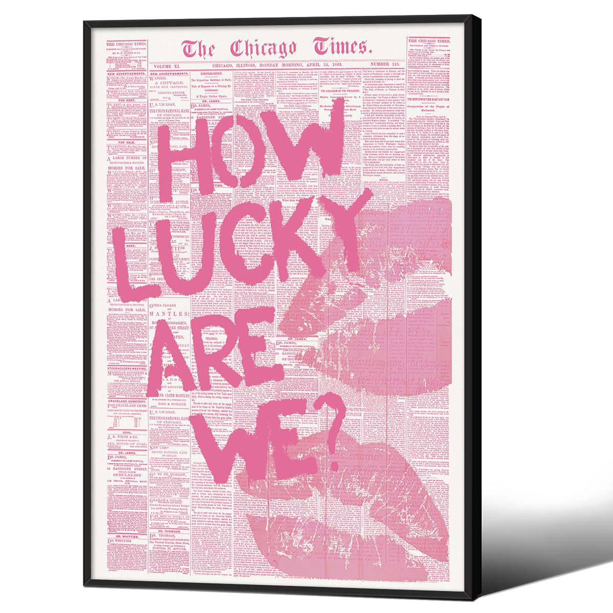 Wall Art Retro NewsPaper Posters Print Unframed or Framed Funky Preppy Apartment Room Dorm Decor