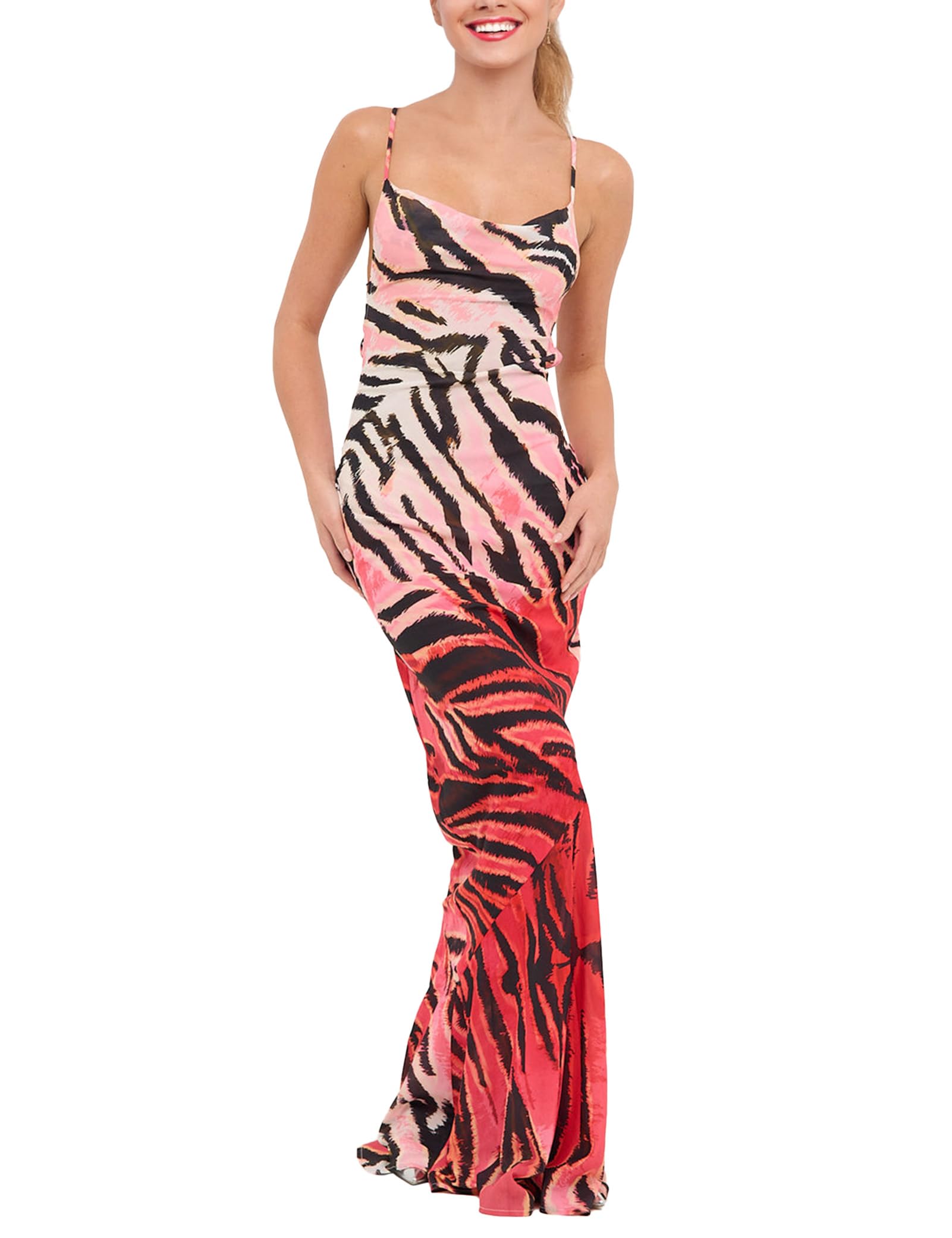 Women Sexy Backless Satin Maxi Dresses Spaghetti Strap Floral Print Dresses Slim Fit Elegant Long Dresses Night Party Outfits