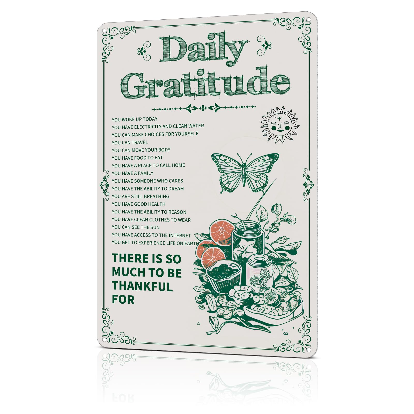 Room Decor Aesthetic A Few Daily Affirmations Motivational Wall Art, 8X12 Inches