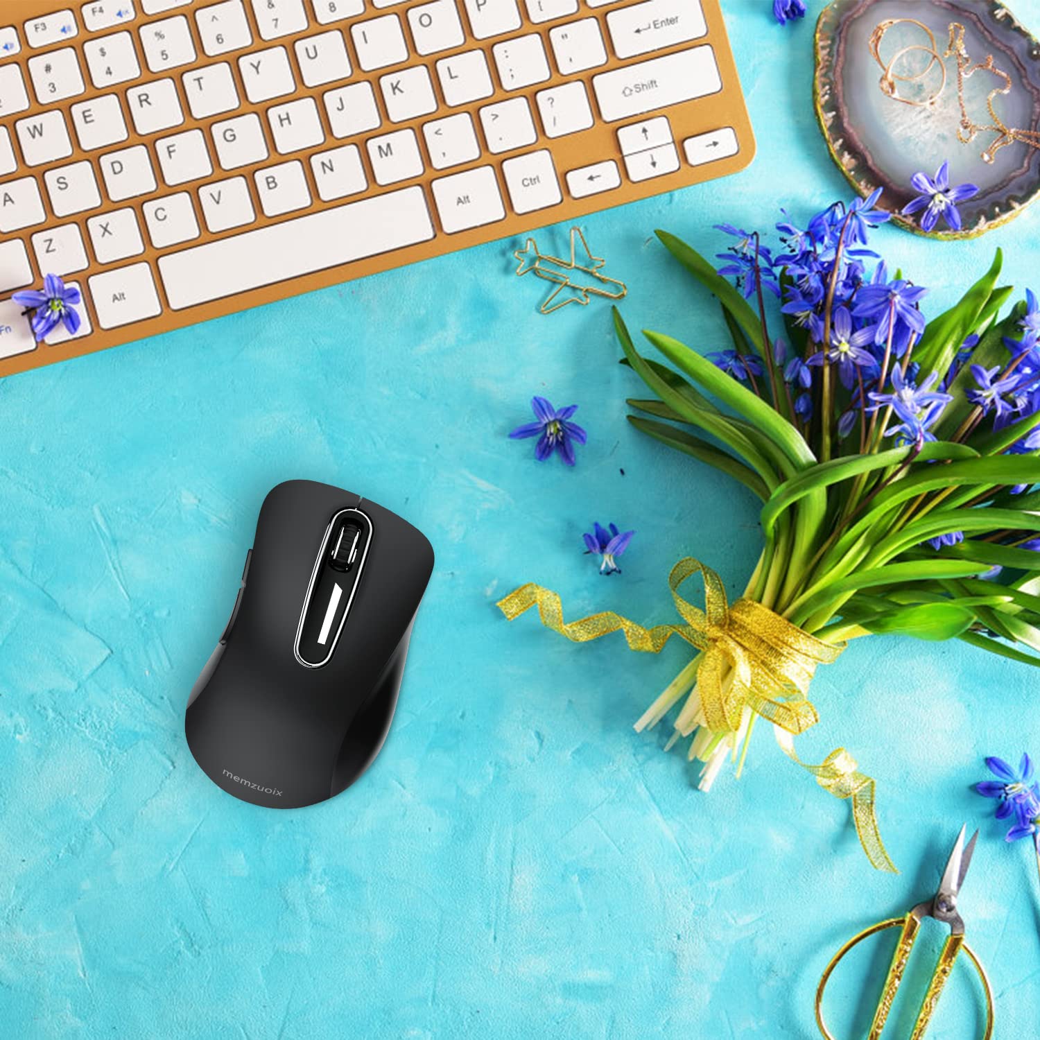 Portable Computer Wireless Mouse for Laptop, PC, Desktop, MacBook, 5 Buttons