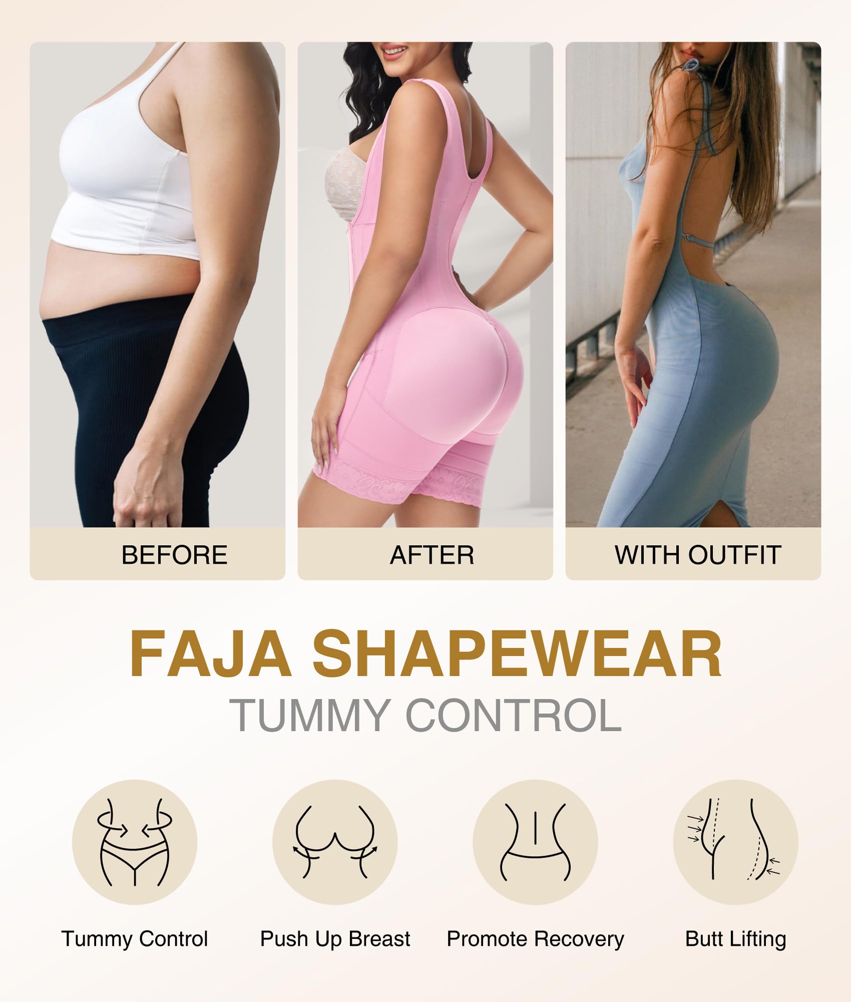 Shapewear Tummy Control Body Shaper Girdles Post Surgery Compression Garment