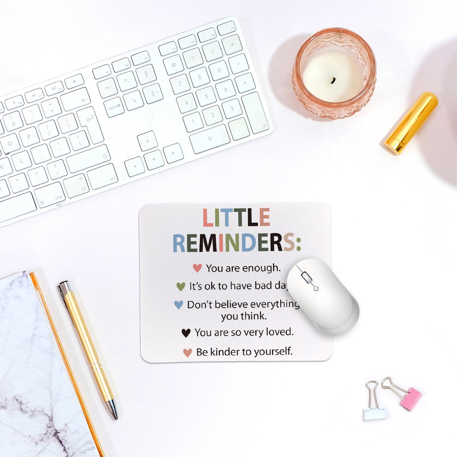 Non-Slip Rubber Smooth Aesthetic MousePads for Computer & Laptop, 9.5x7.9 inches