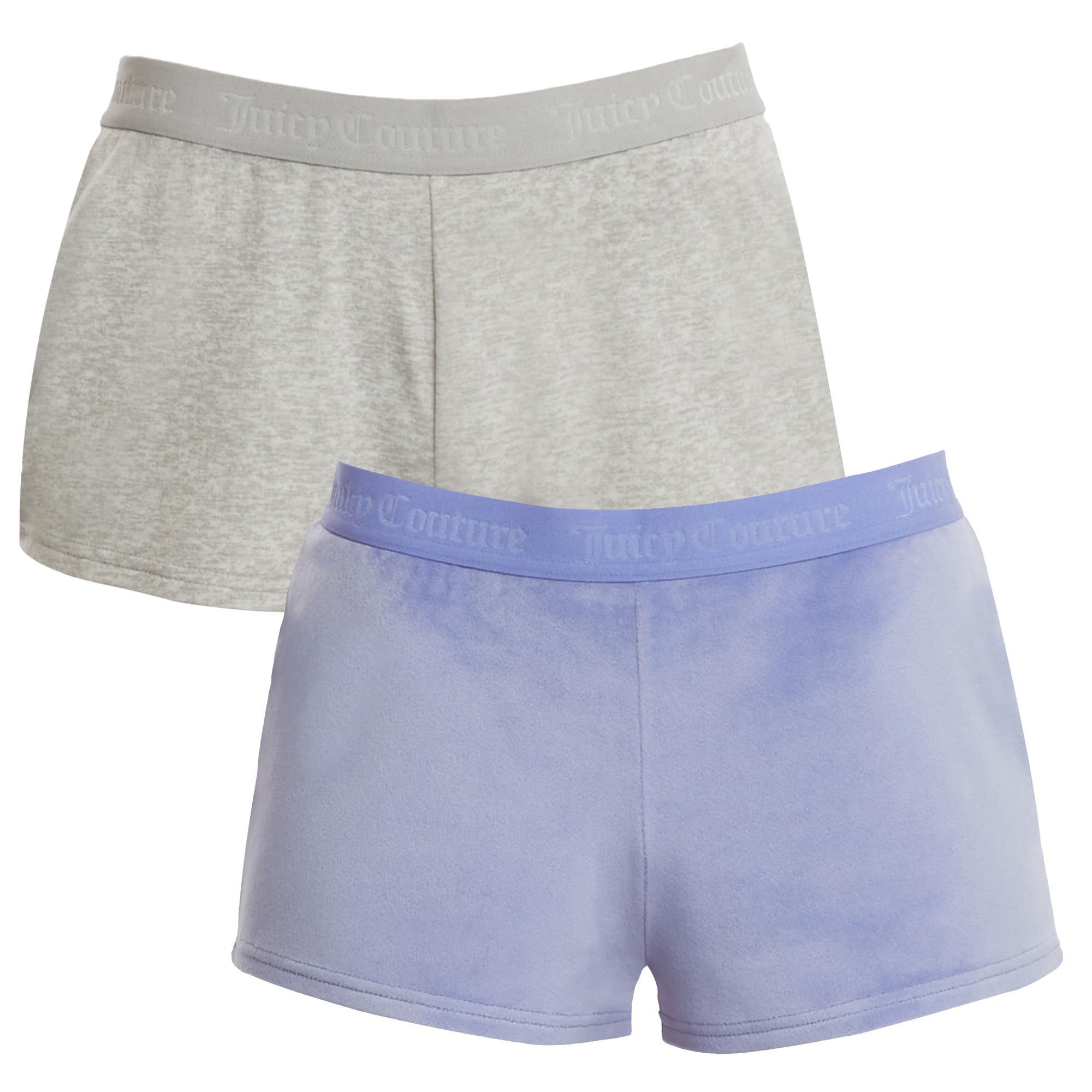 Juicy Couture Velvet Fleece Shorts 2 Piece Designer Pajama Set for Women, 2-Pack Sleep and Lounge Shorts