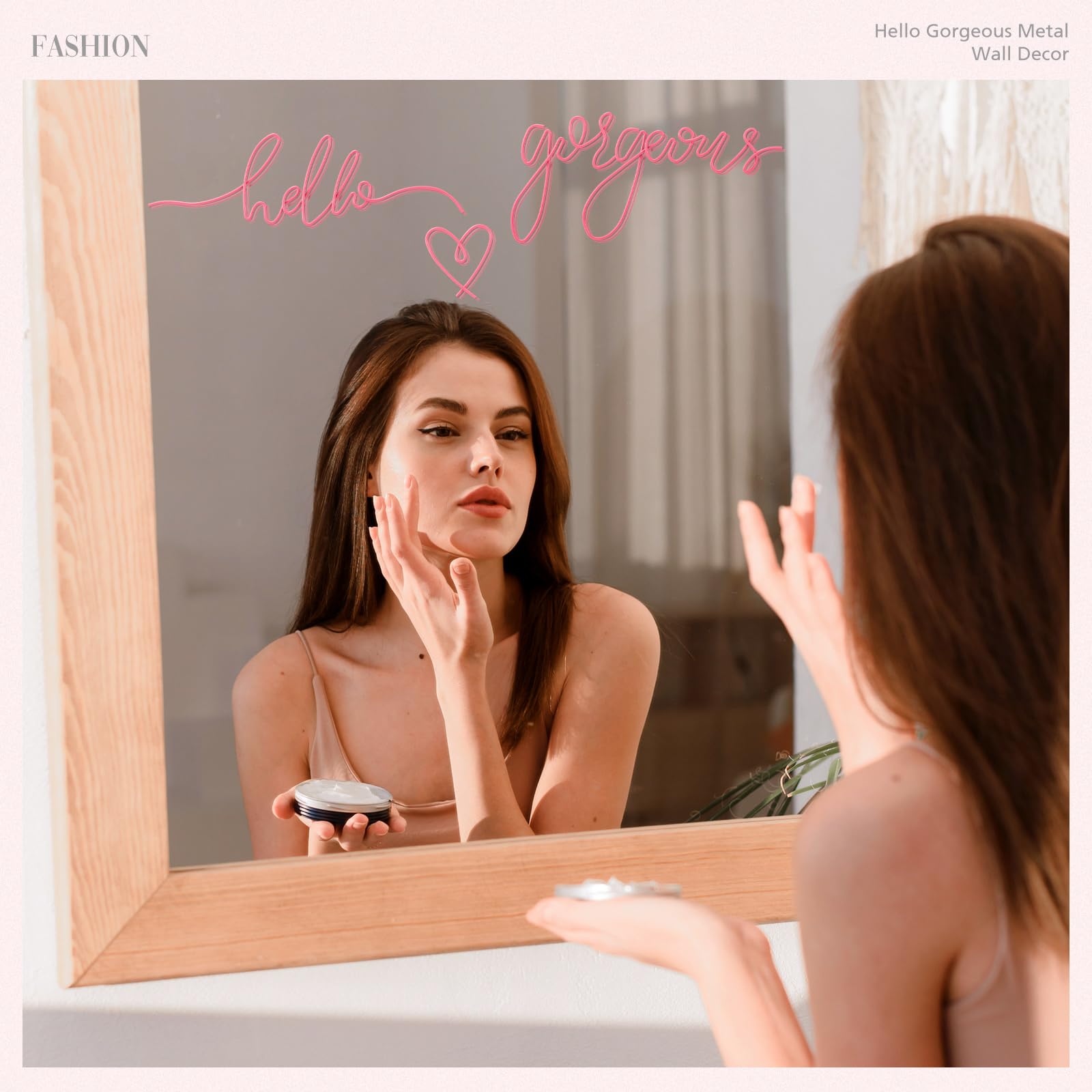 Hello Gorgeous Metal Wall Art Decor