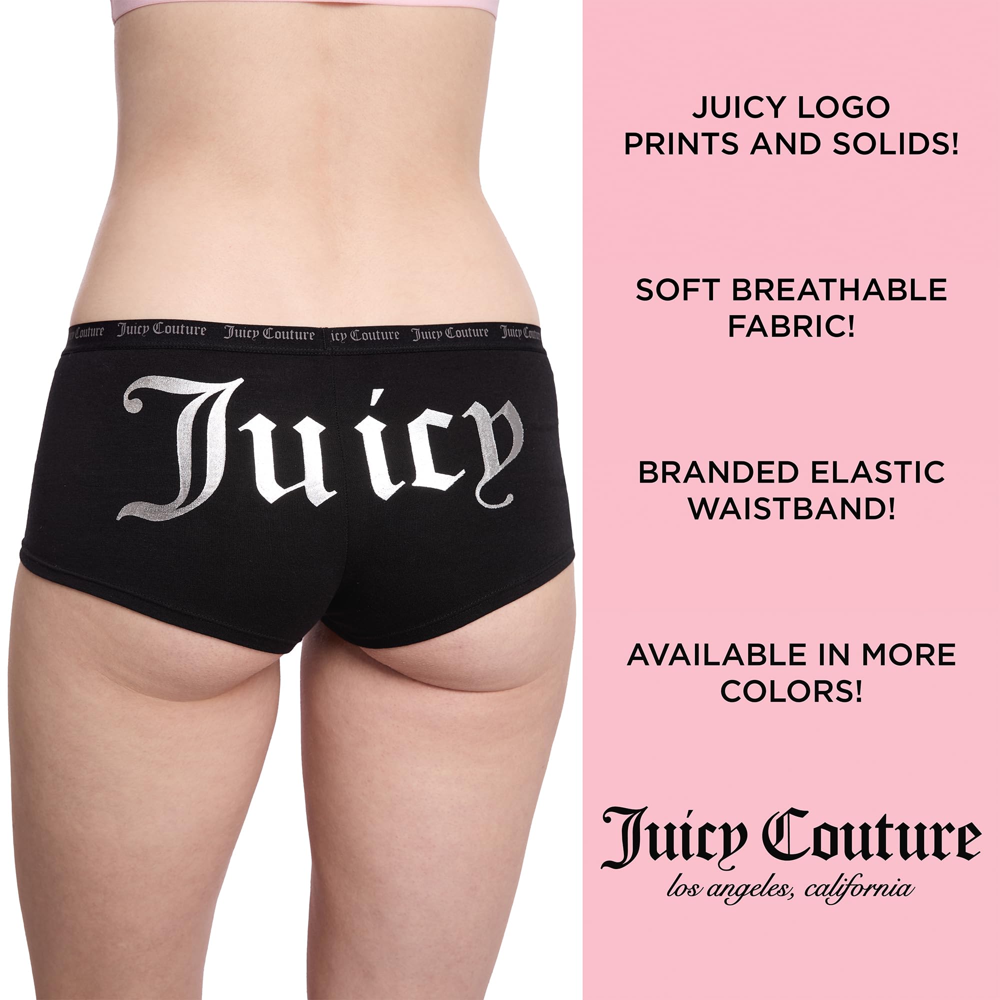 Juicy Couture Women's Cotton Underwear Set 5 Pack