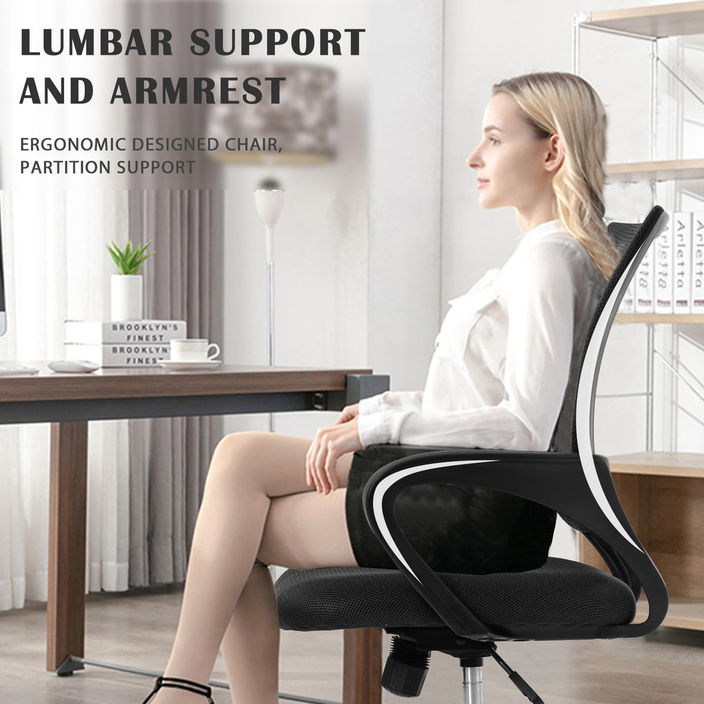 Comfortable Adjustable Mesh Office Chair with Lumbar Support