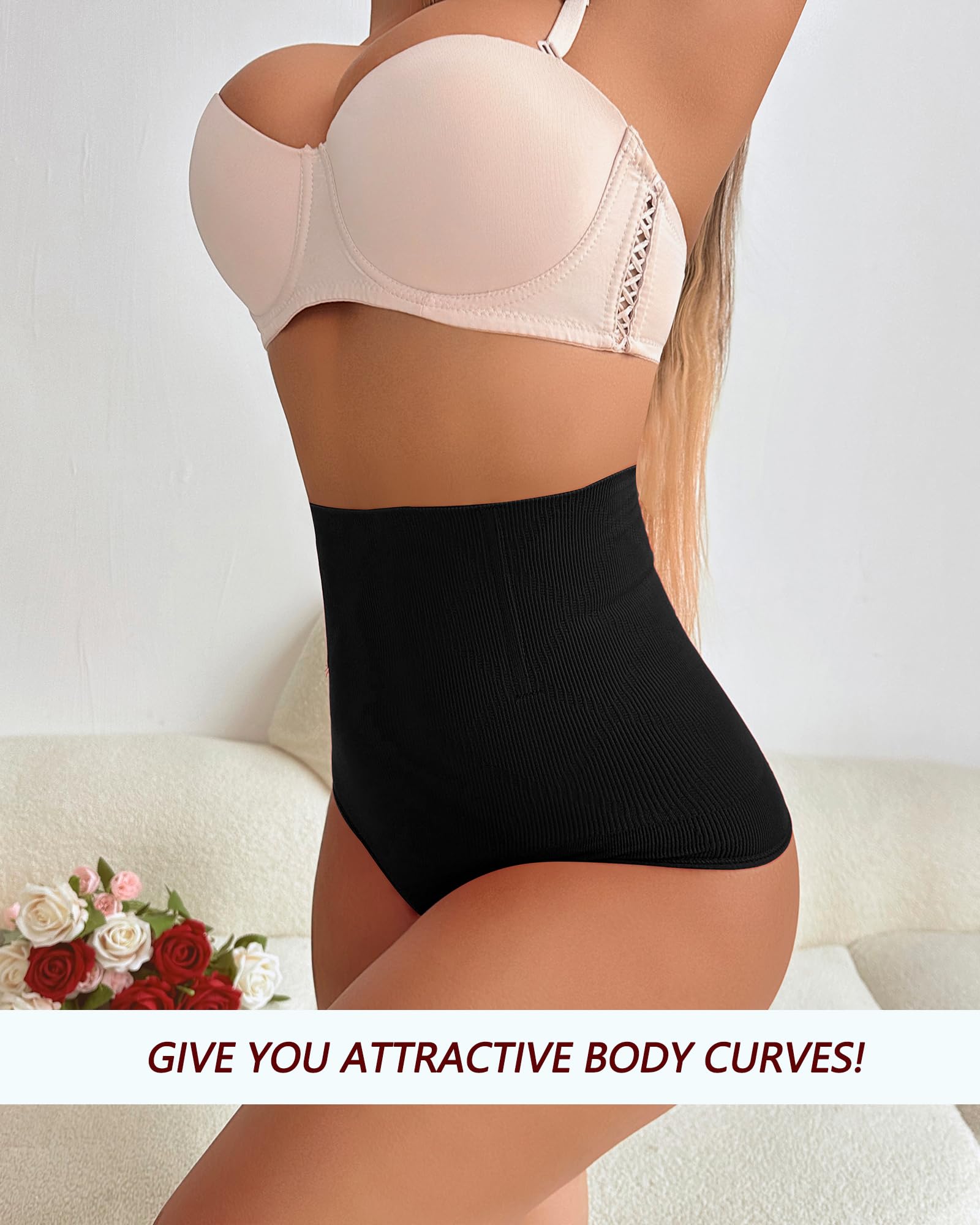 Shapewear Thong Shapewear Tummy Control Thong Shapewear for Women Stomach Girdle Thong Body Shaper Seamless Underwear