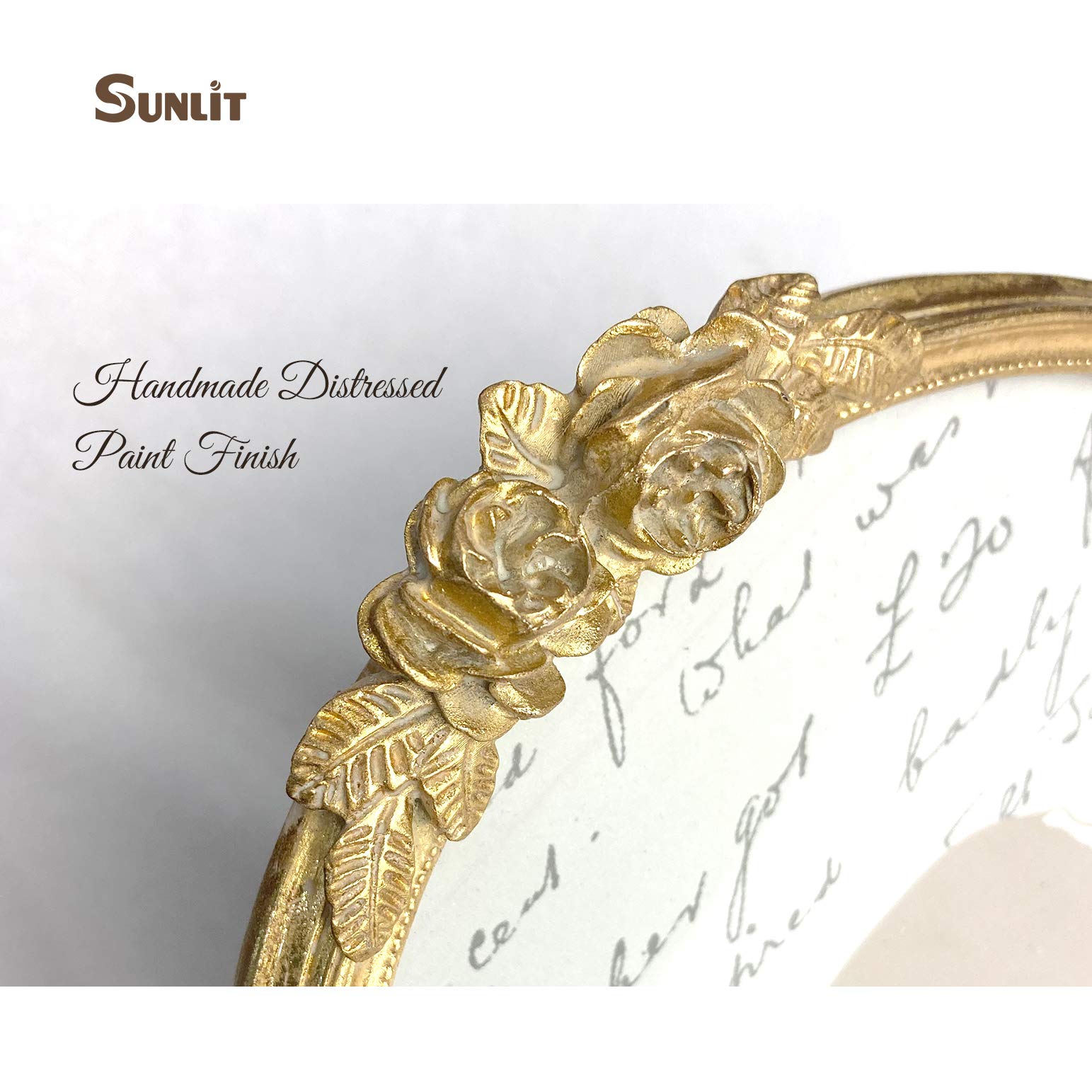 Vintage Picture Frame, Oval Antique Photo Frames with Glass Front, Luxury Photo Display, Tabletop Wall Hanging