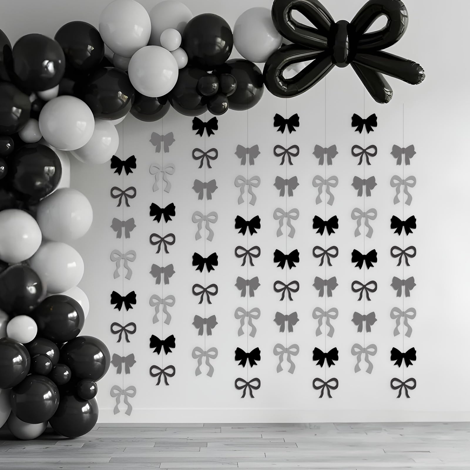 Coquette 8 PCS Bow Decor Bow Hanging Banners