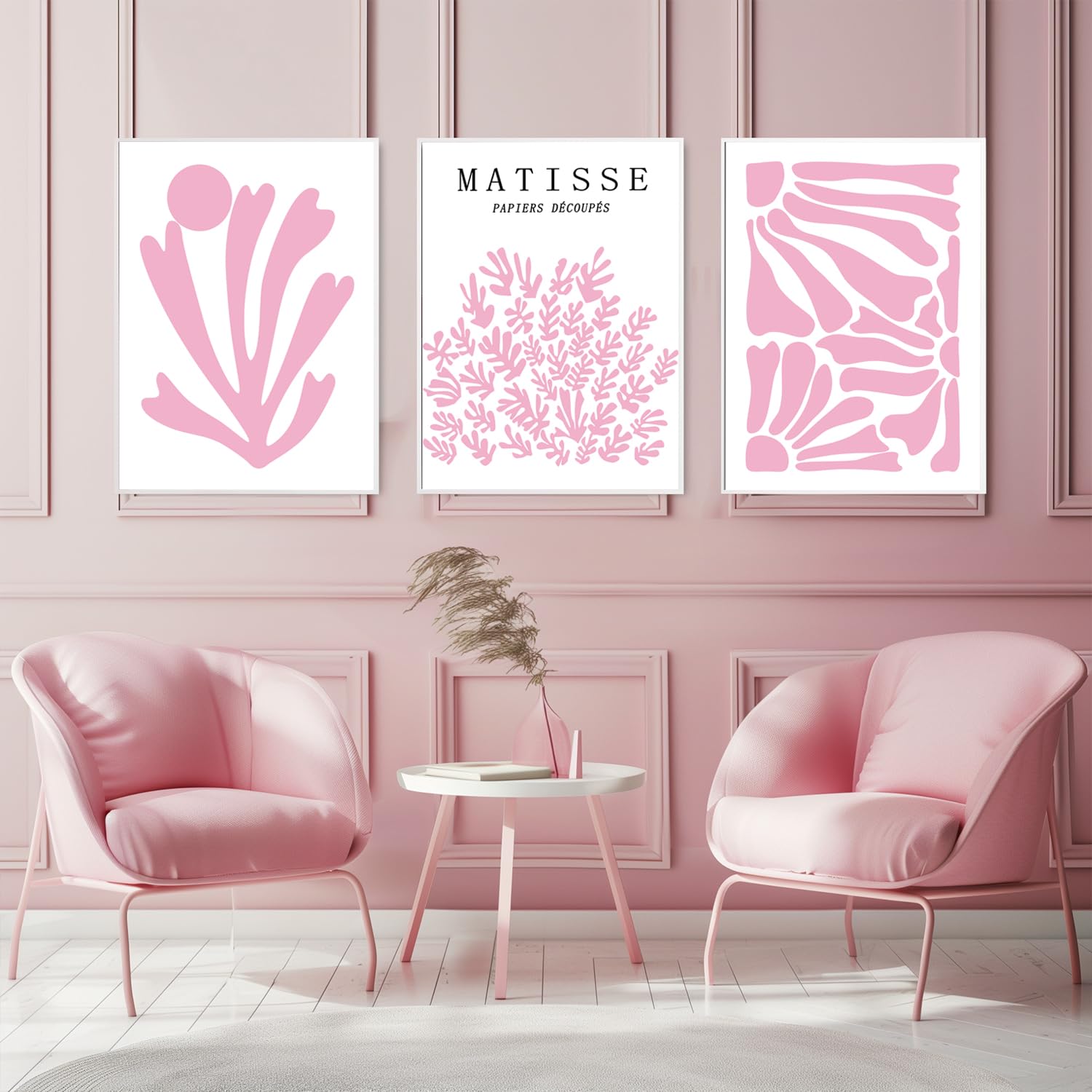 Trendy Blue Wall Art Set of 3, Preppy Navy Blue Wall Decor, Coquette Disco Lucky Me 8 Ball Poster Canvas Prints Aesthetic Pictures Room Dorm