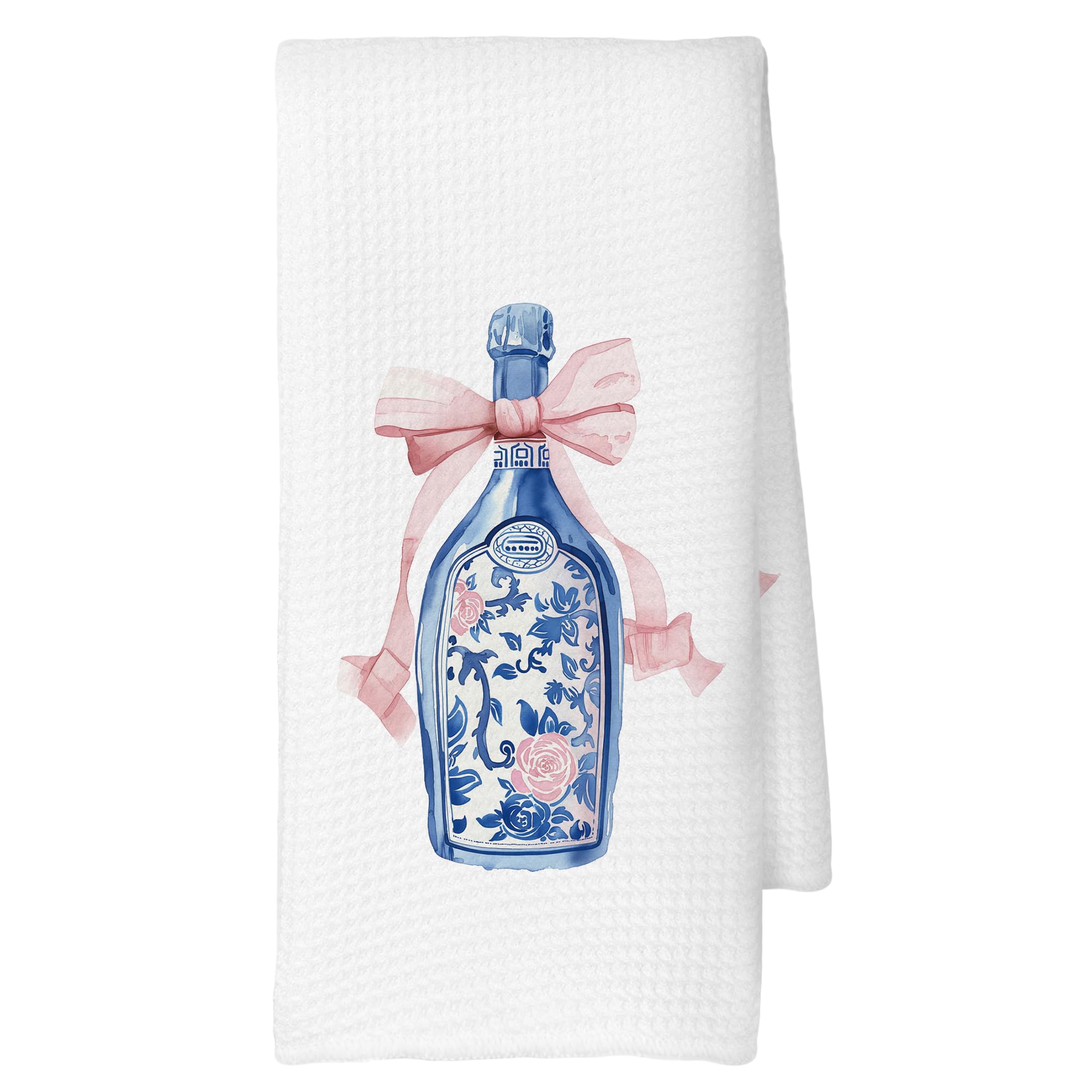Coquette Champagne Bottle Bow Kitchen Towels, Decoration Tea Towels Hand Towels 16x24 Inch