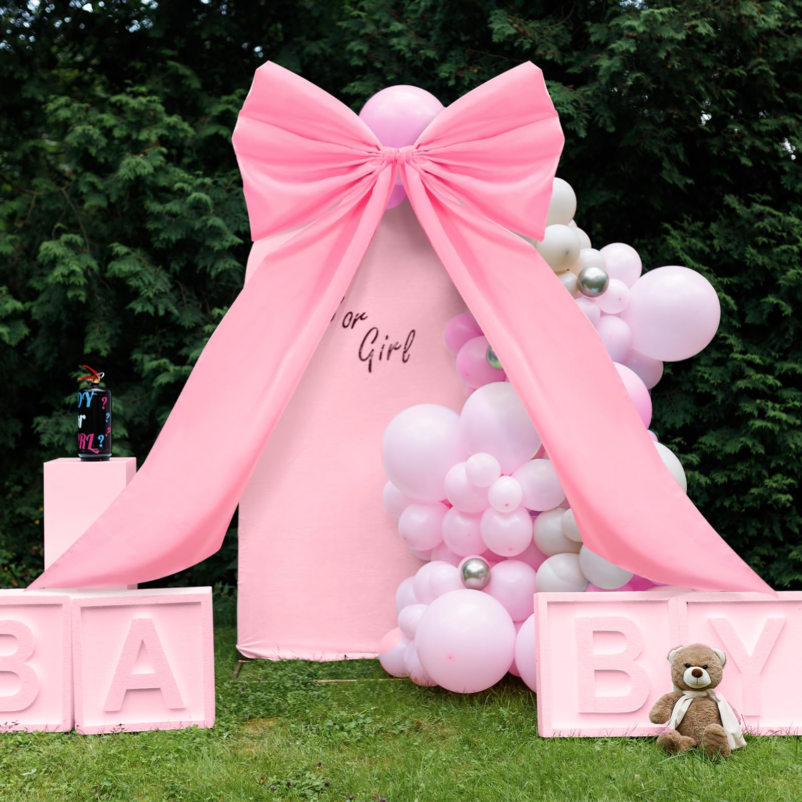 Large Big Wall Bow Decorations 39 x 72 Inch Coquette Decor Ribbon Hanging Tie Bow Decor