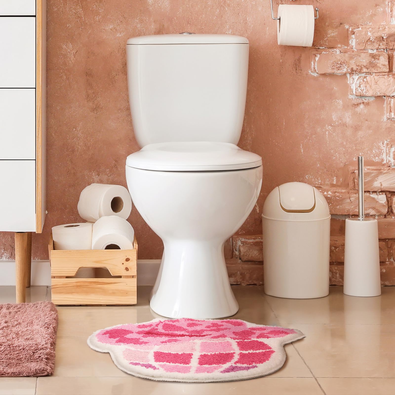 Flower Shower Mat Summer Bathroom Rug Flower Shape Shower Mat Door Cute Bath Summer Bathroom Decoratio Non Slip Washable Bath Rug