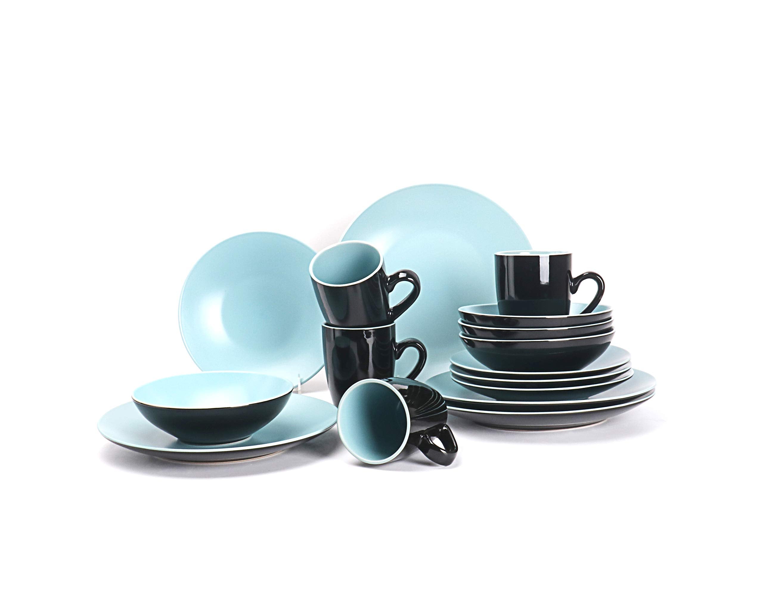 Stoneware Two-Tone Colors Life 12pc Dinner Set